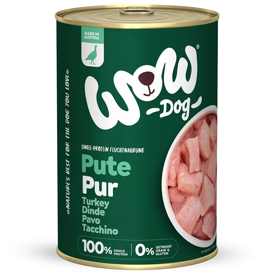 Hundefutter WOW Pute PUR 400g Dark Slate Gray