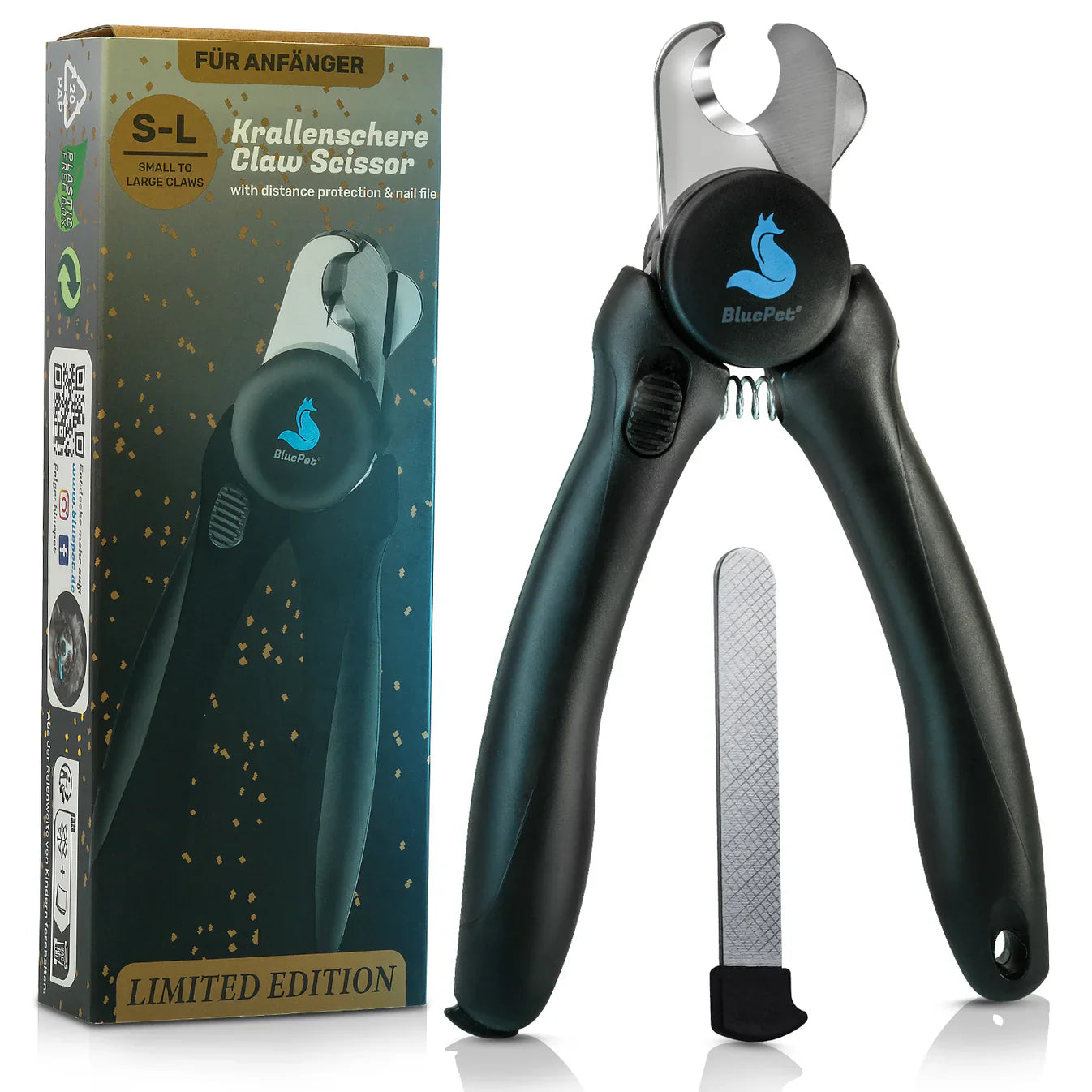 BluePet Krallenschere mit Schutz LIMITED S-L