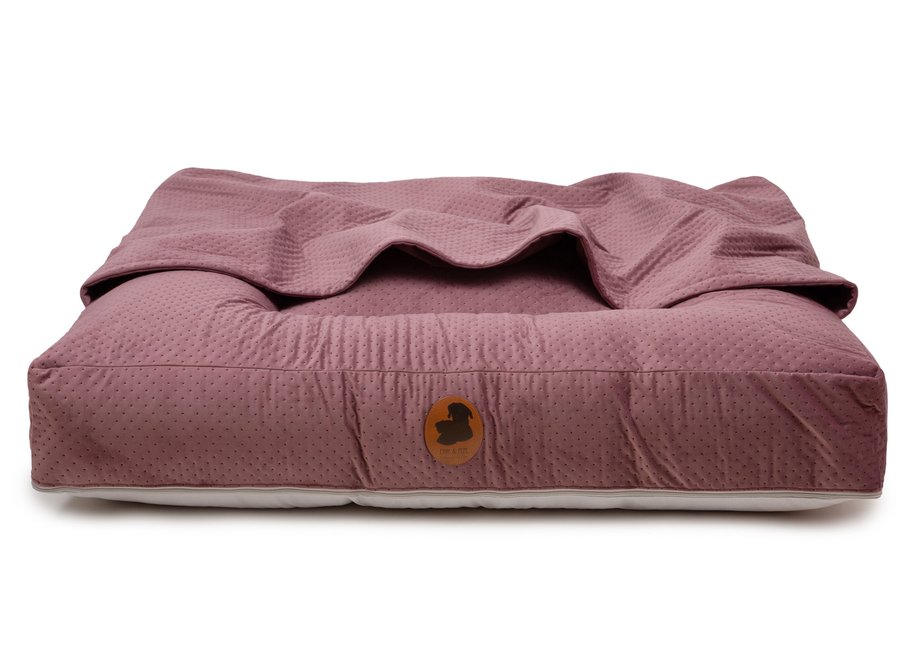 Wau-Bed orthopädisches Hundebett mit Höhle Dot Mauve / Eckig / S (80x60cm),Mauve / Eckig / M (100x80cm),Mauve / Eckig / L (120x100cm),Mauve / Eckig / XL (140x120cm) Dim Gray