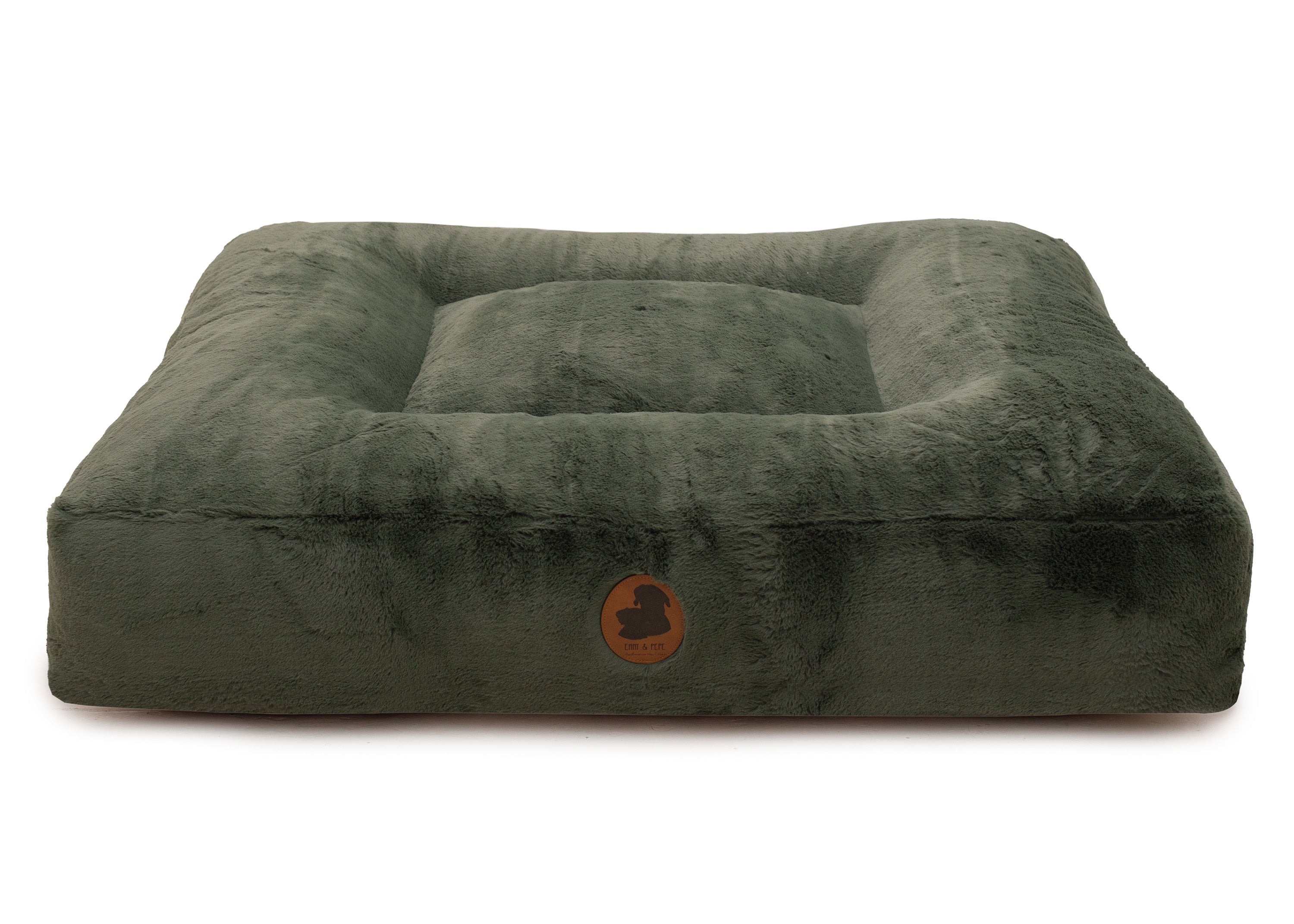 Wau-Bed Cosy Olive Eckig S