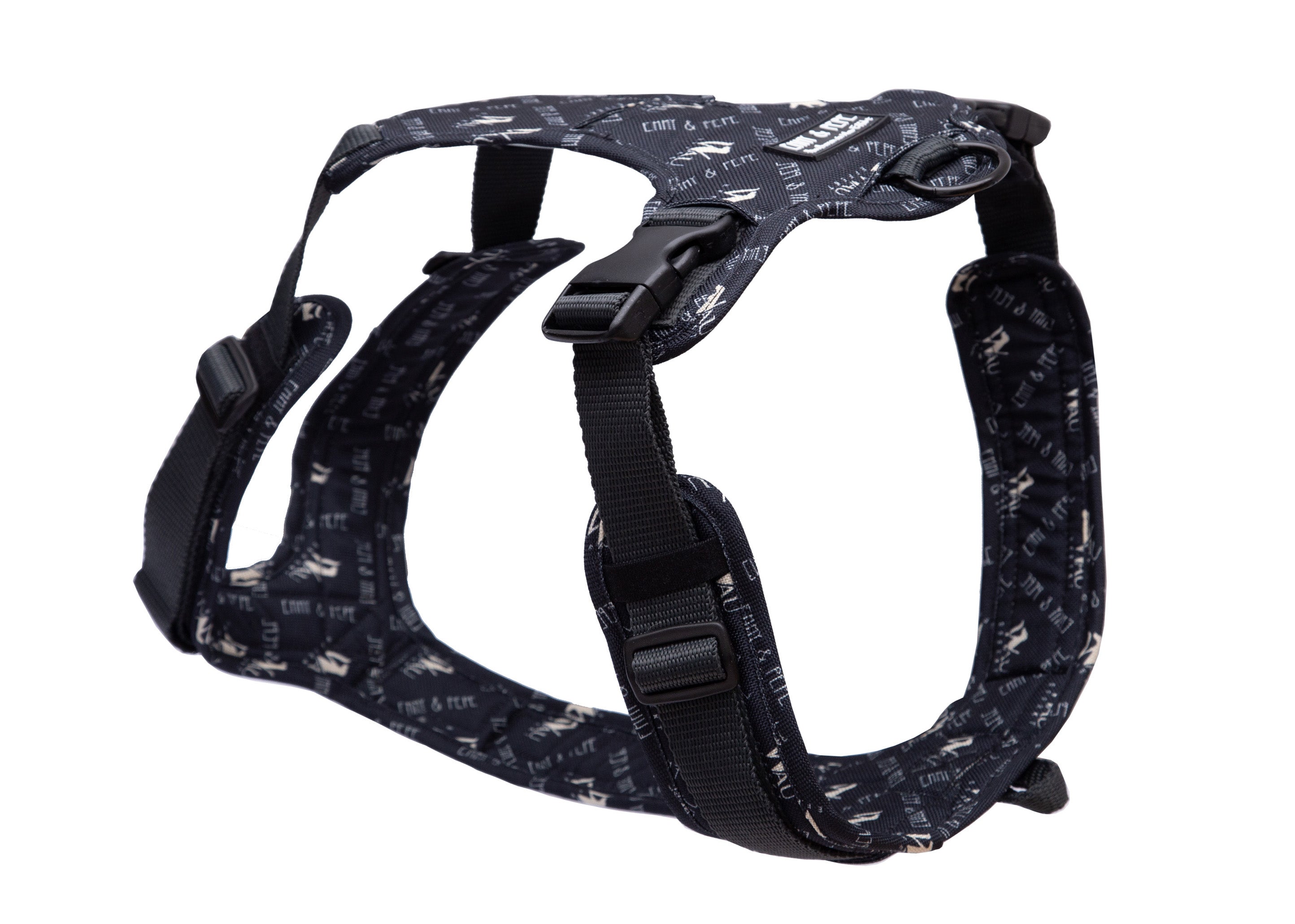 Hundegeschirr "Wau-Effekt" Black  Ansicht von hinten