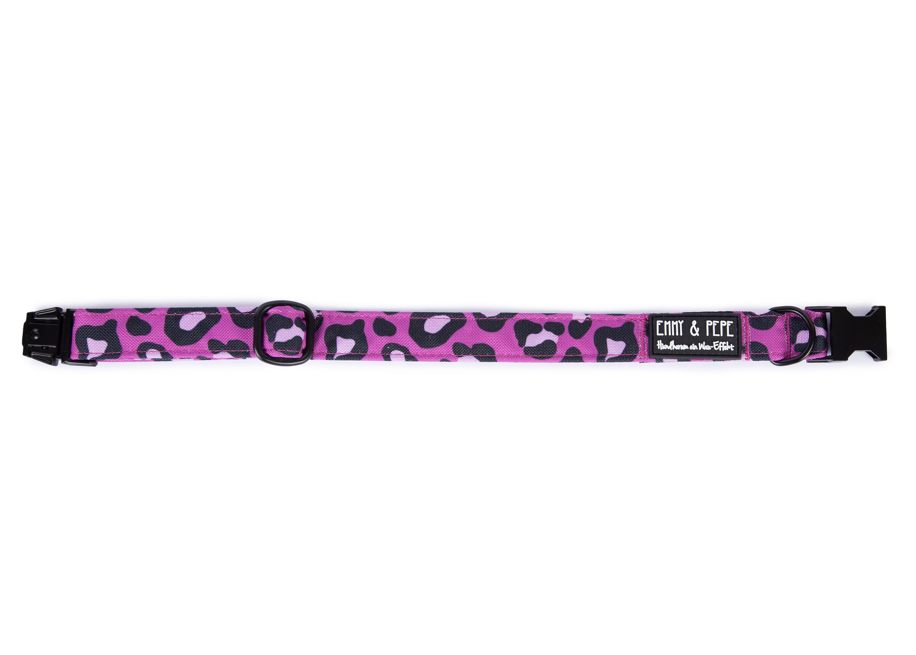 Hundehalsband Leo Fuchsia geöffnet