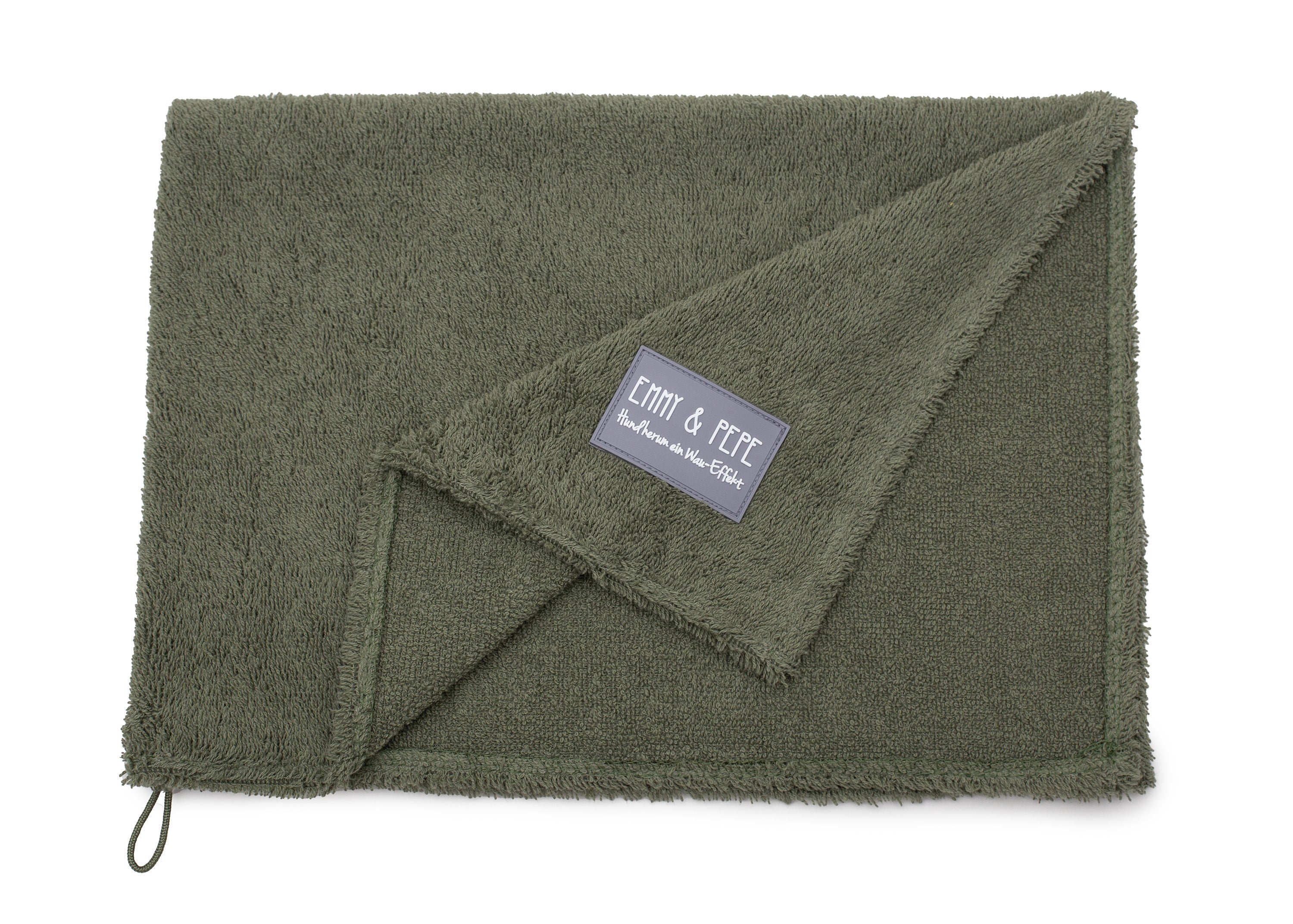 Hundehandtuch aus Bambusfaser, Farbe  Olive