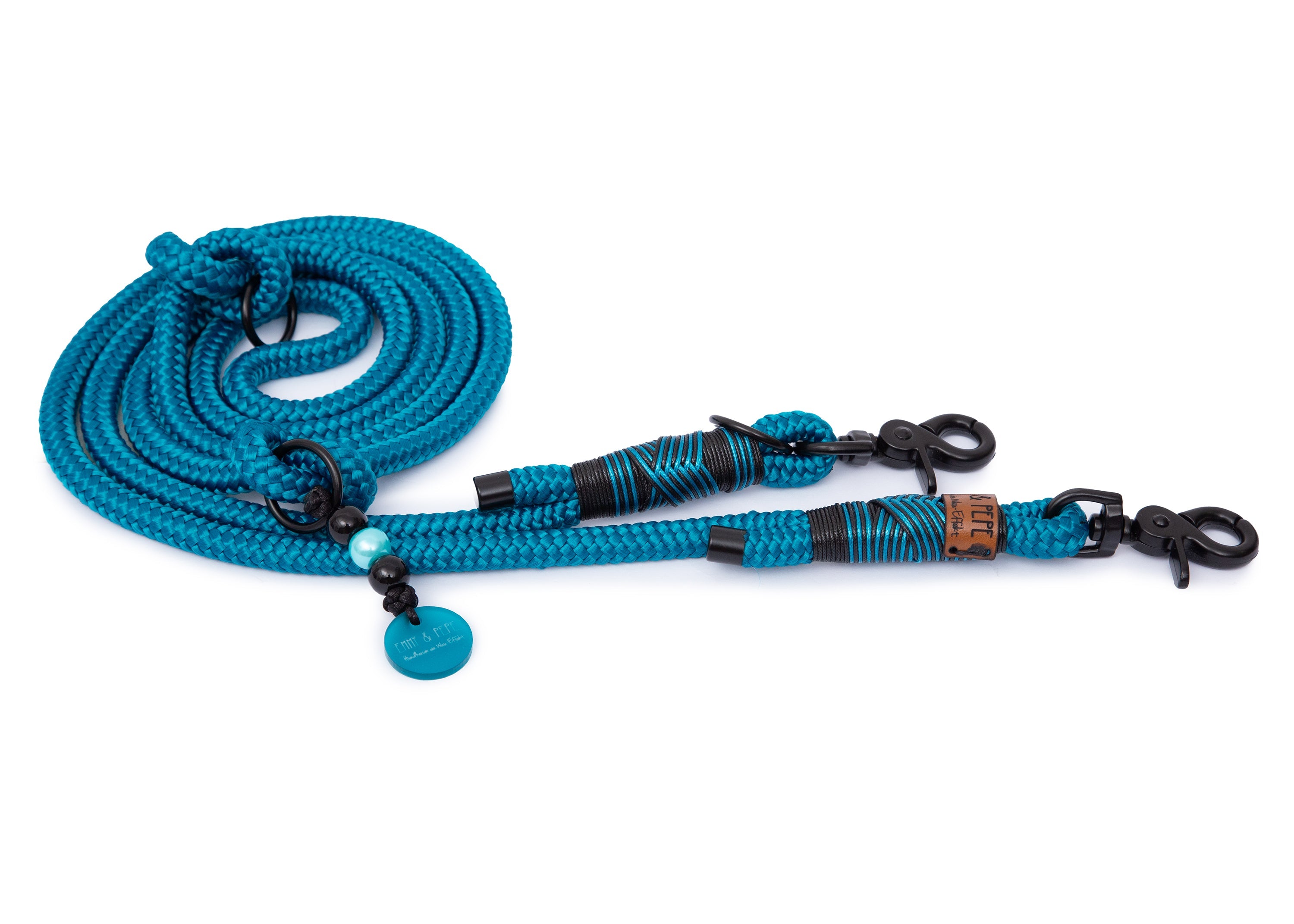 Tauleine Hundeleine, Modell  Leo Aqua, intensives blau, in verschiedenen Größen