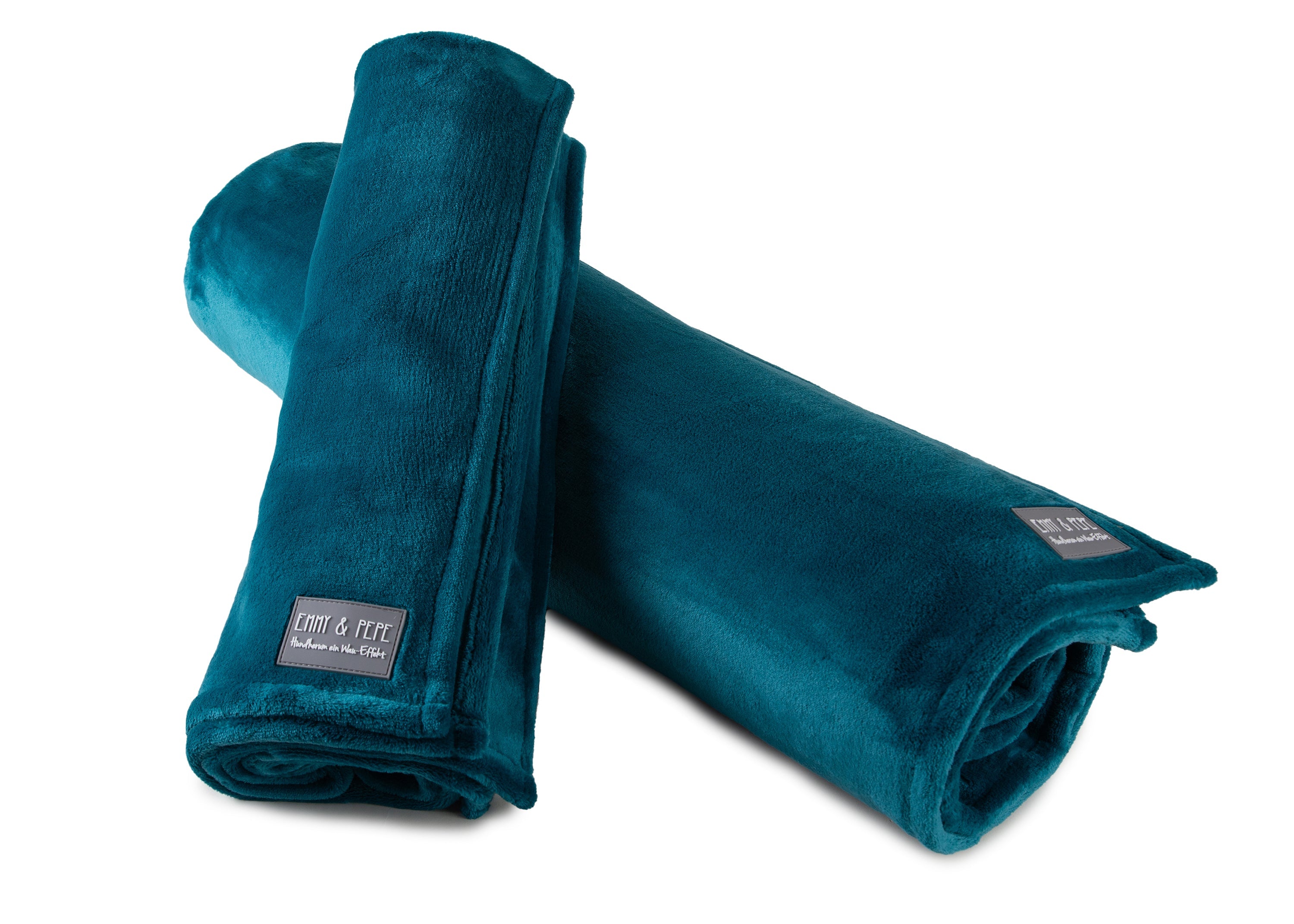 Wau-Blanket Hundedecke Dark Blue / aufgerollt