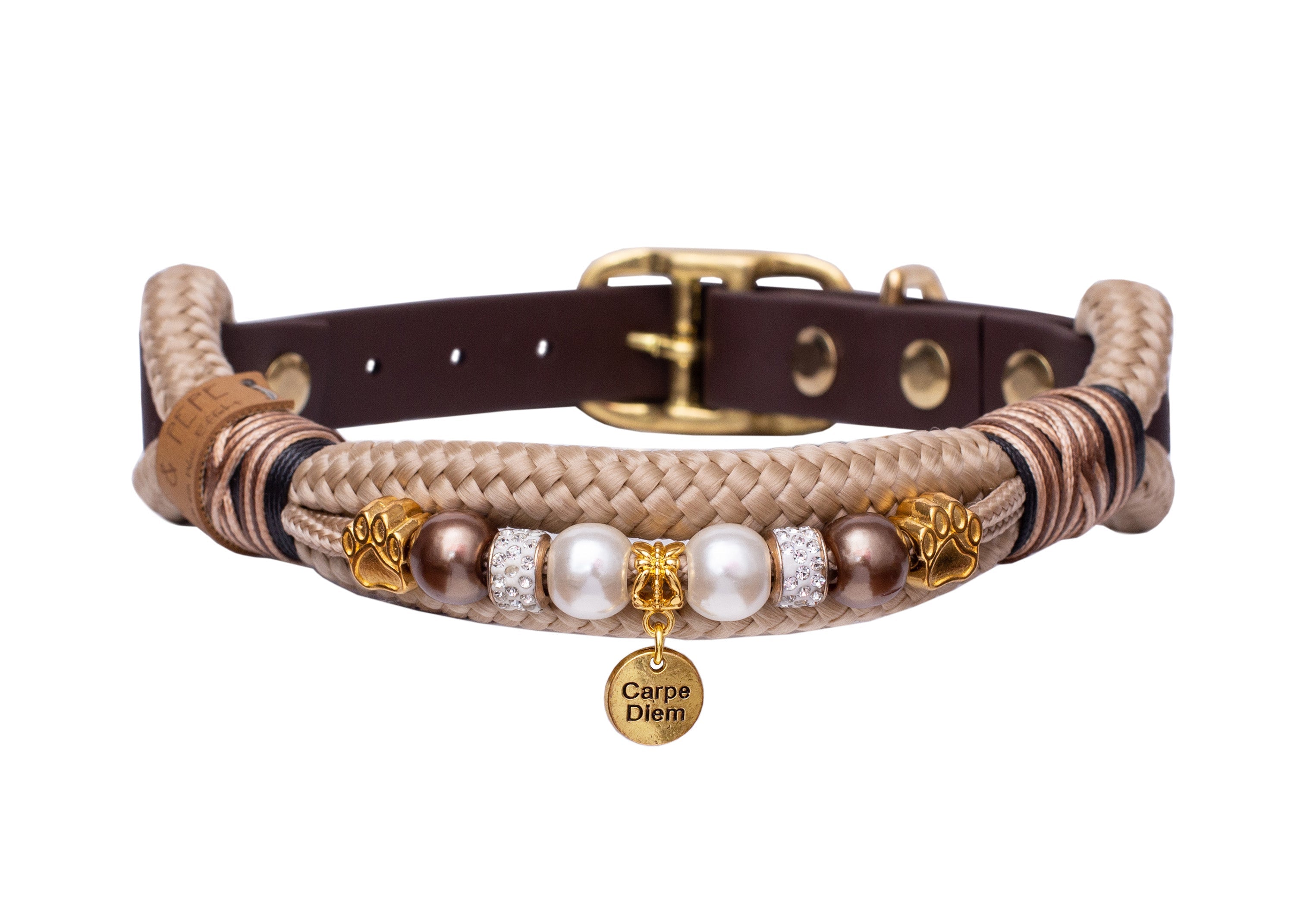 Tauhalsband mit Perlen Sherlock XS (20-25cm),S (25-33cm),M (33-40cm),L (39-49cm),XL (49-59cm),XXL (59-69cm)