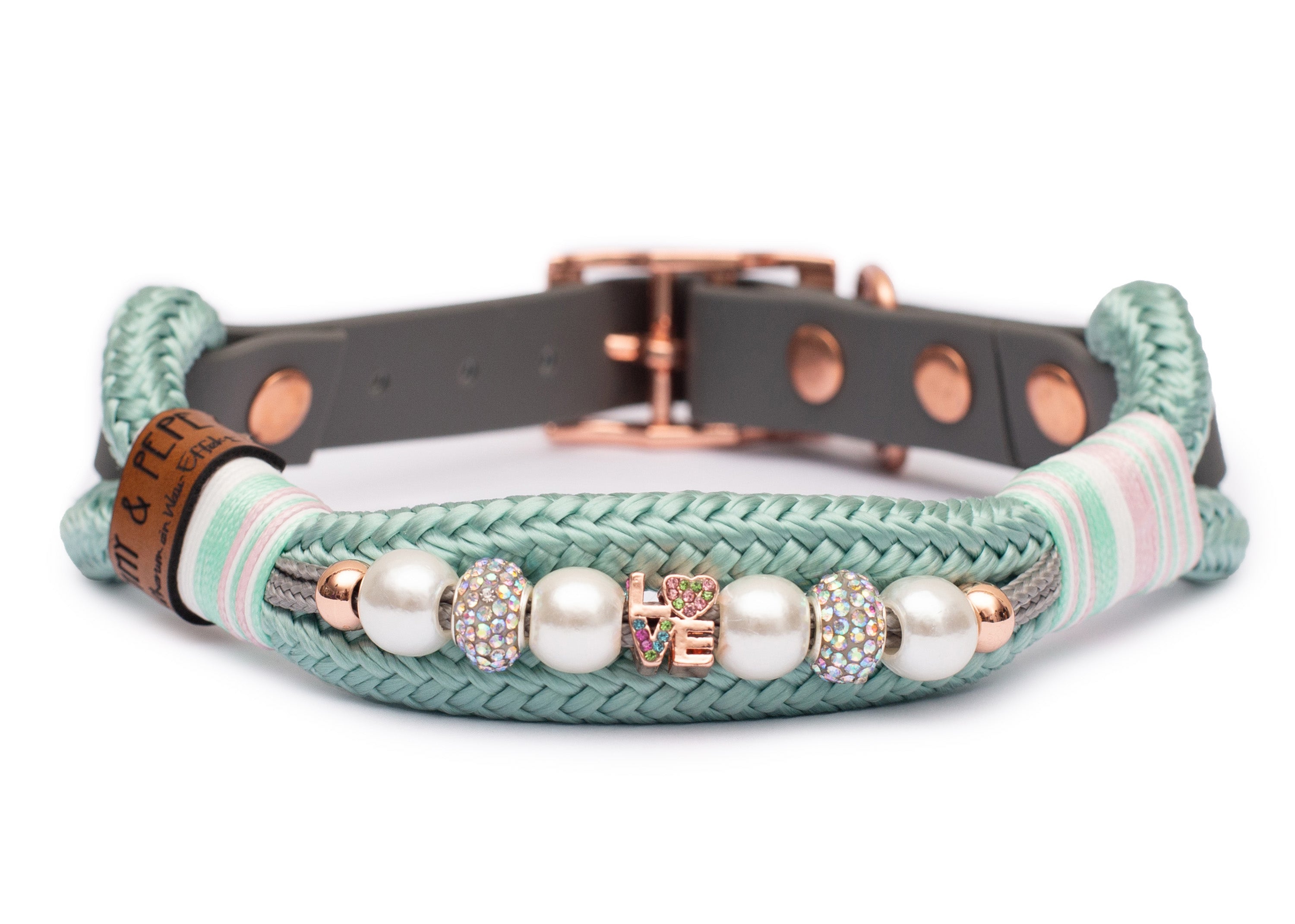 Tauhalsband mit Perlen Waussoni XS (20-25cm),S (25-33cm),M (33-40cm),L (39-49cm),XL (49-59cm),XXL (59-69cm)