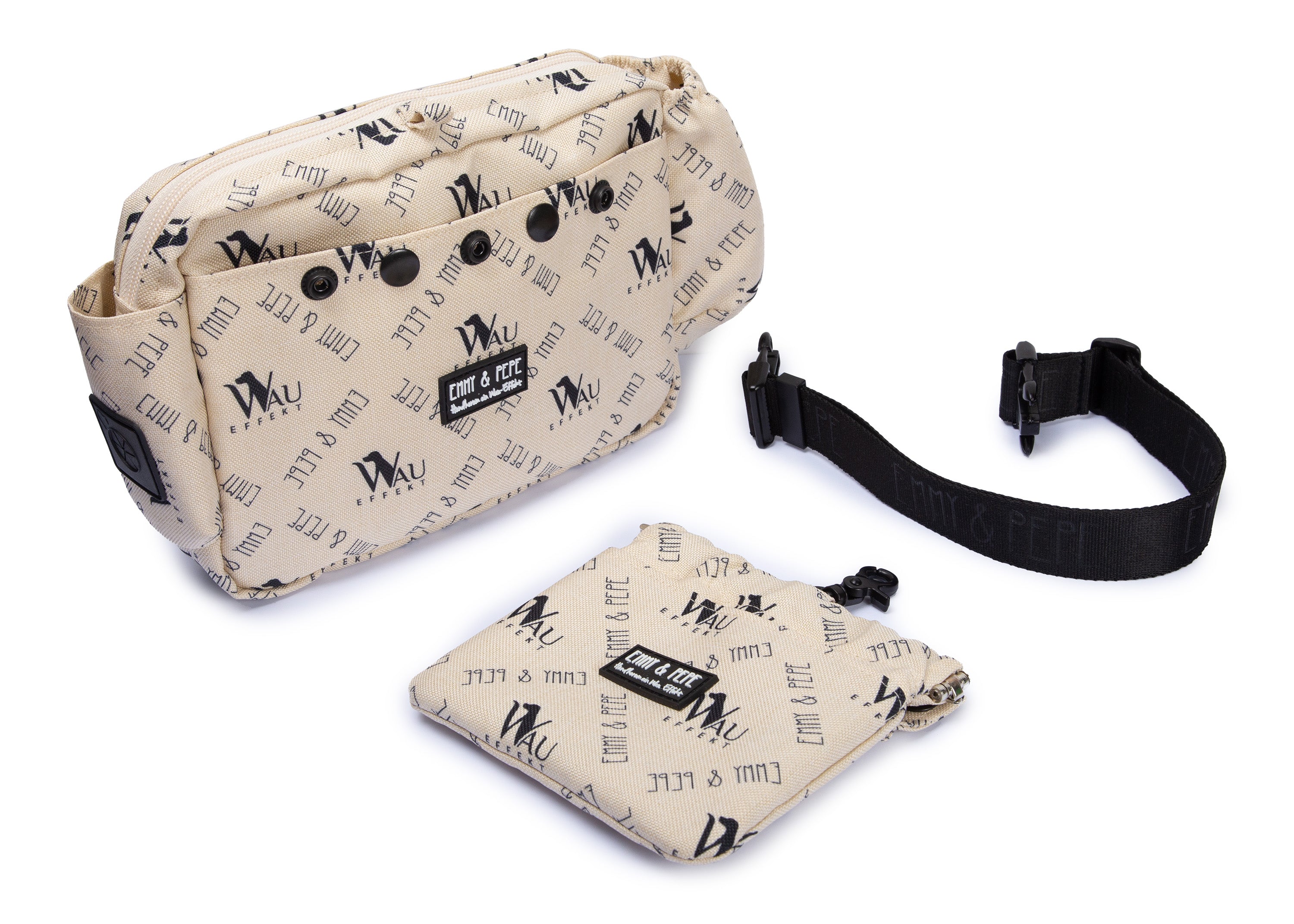 Wau-Pack große Gassitasche, Modell "Wau-Effekt" Creme