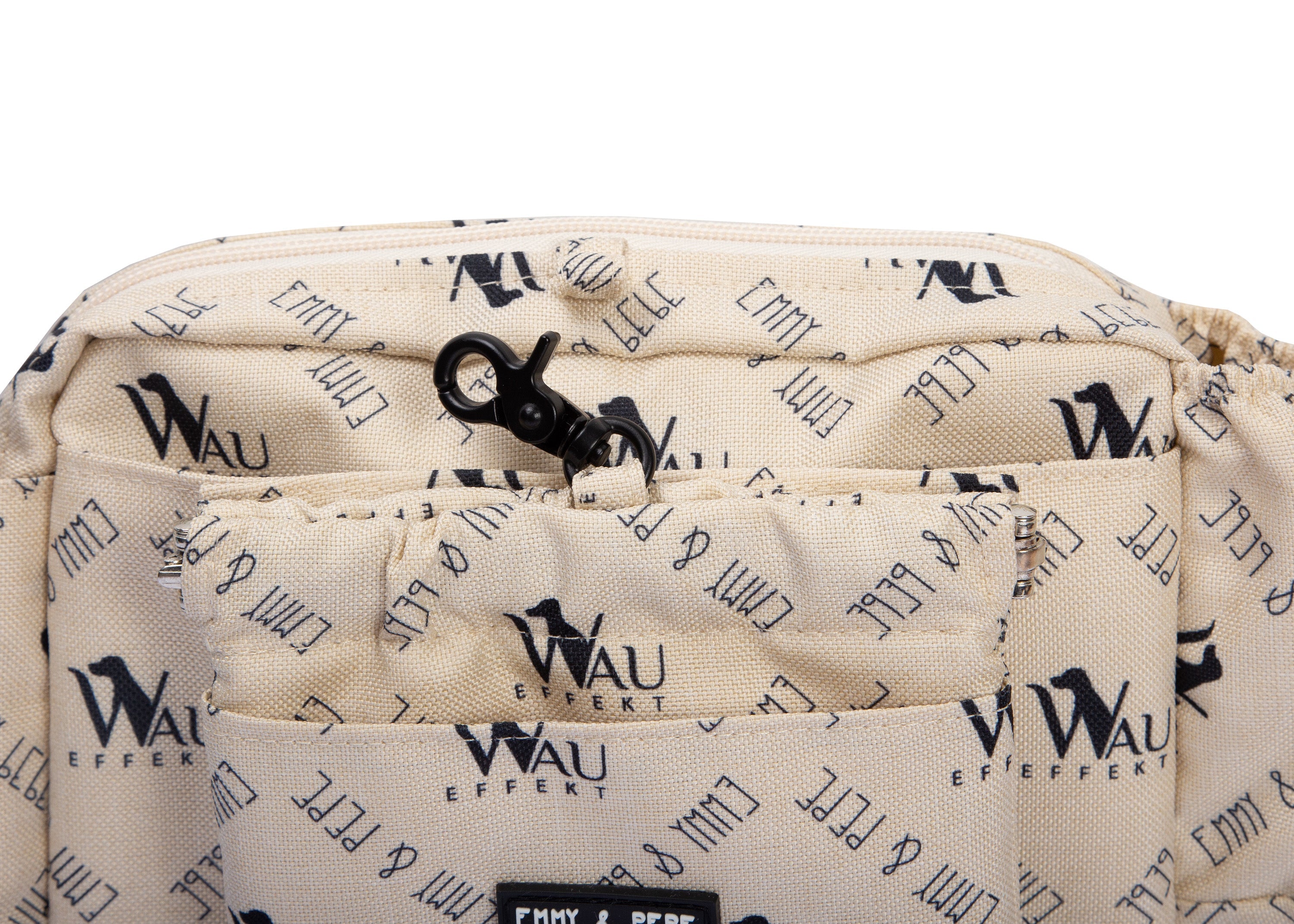 Wau-Pack große Gassitasche, Modell "Wau-Effekt" Creme - mit abnehmbarer Leckerlitasche