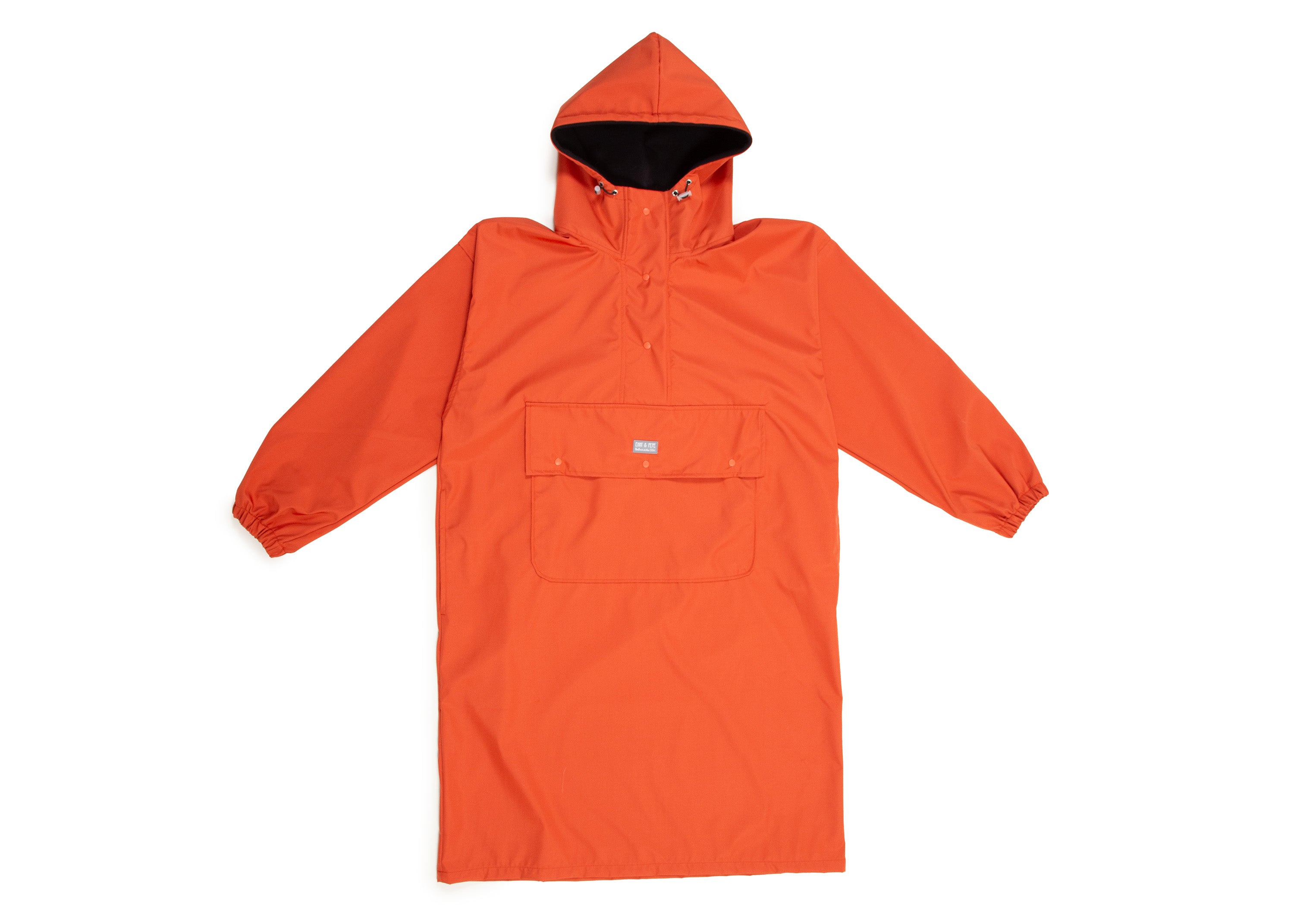 Wau-Poncho Orange - praktischer Regenponcho für jeden Spaziergang