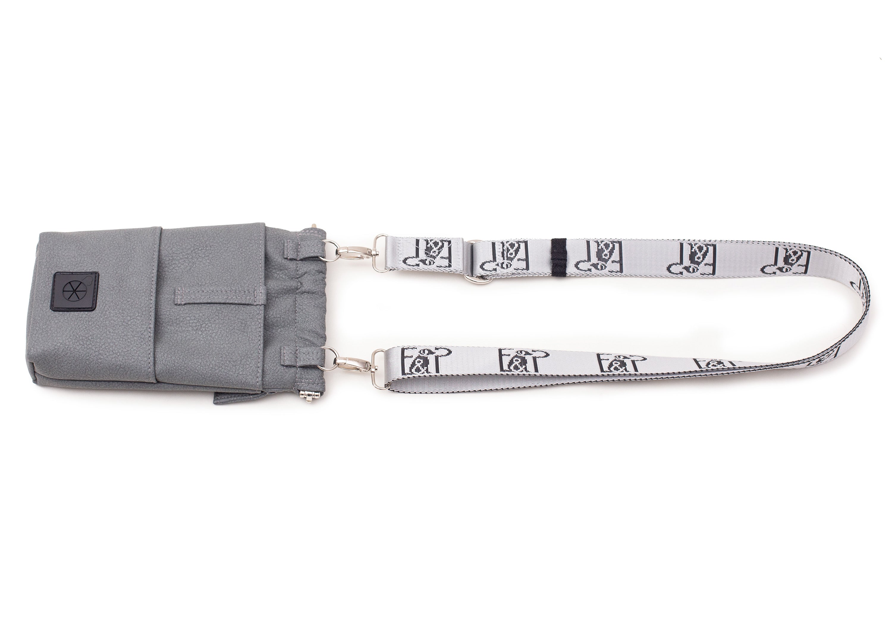 Wau-to-go Gassitasche, Modell Kunstleder Dark Grey, Farbe: Grau, mit praktischem Umhängegurt und vielen Fächern