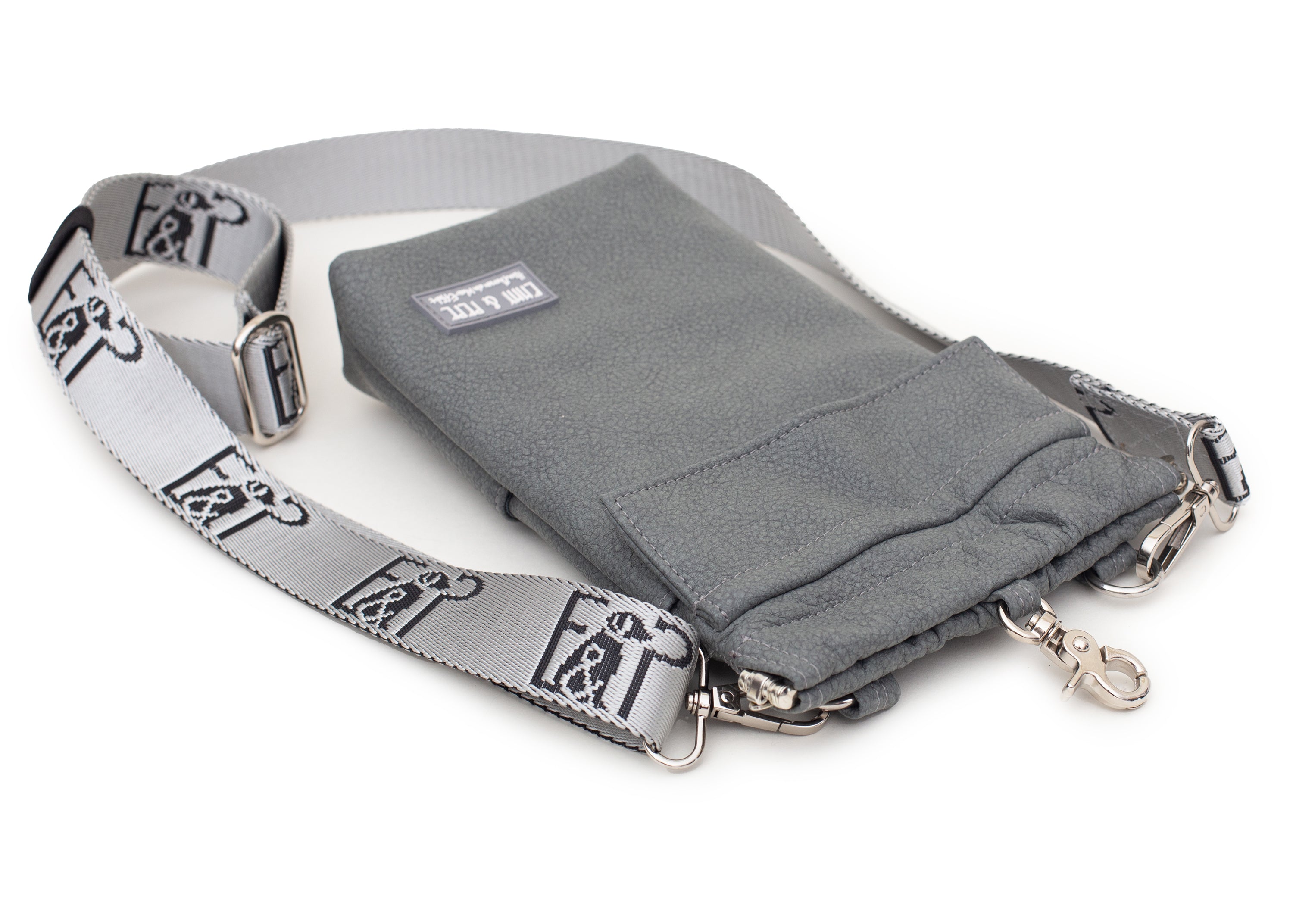 Wau-to-go Gassitasche, Modell  Kunstleder Dark Grey, Farbe: Grau, viele praktische Fächer für jeden Spaziergang