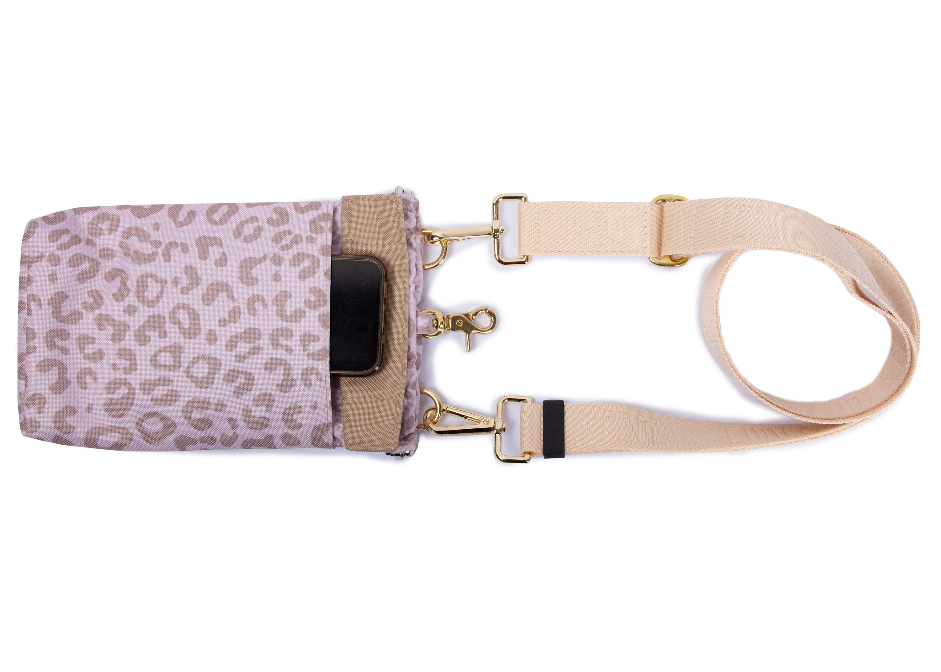 Gassitasche Wau-to-go, Modell  Leo Creme, modisches Leo-Muster mit praktischem Umhängegurt