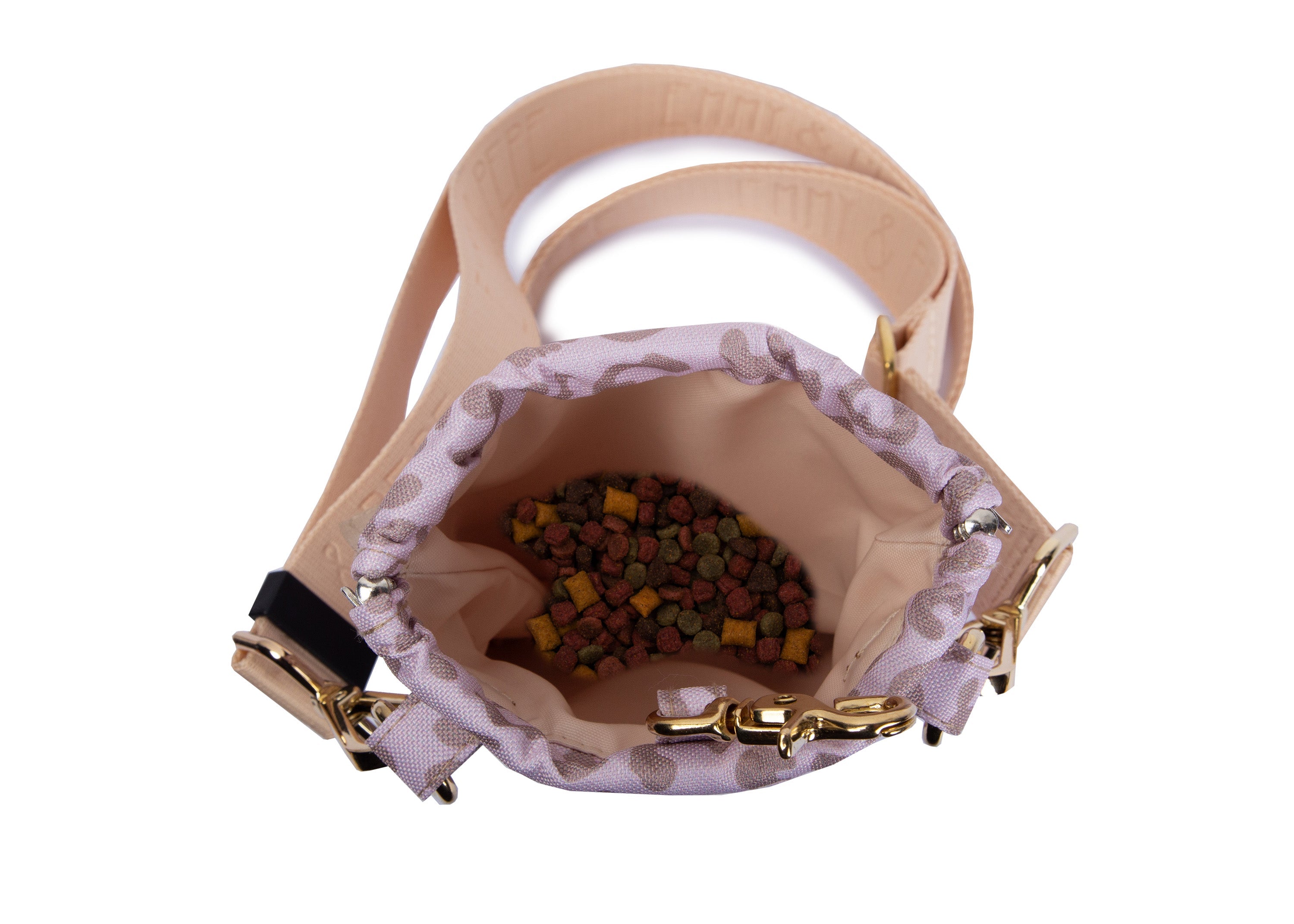 Gassitasche Wau-to-go, Modell  Leo Creme, modisches Leo-Muster mit großem Leckerlifach