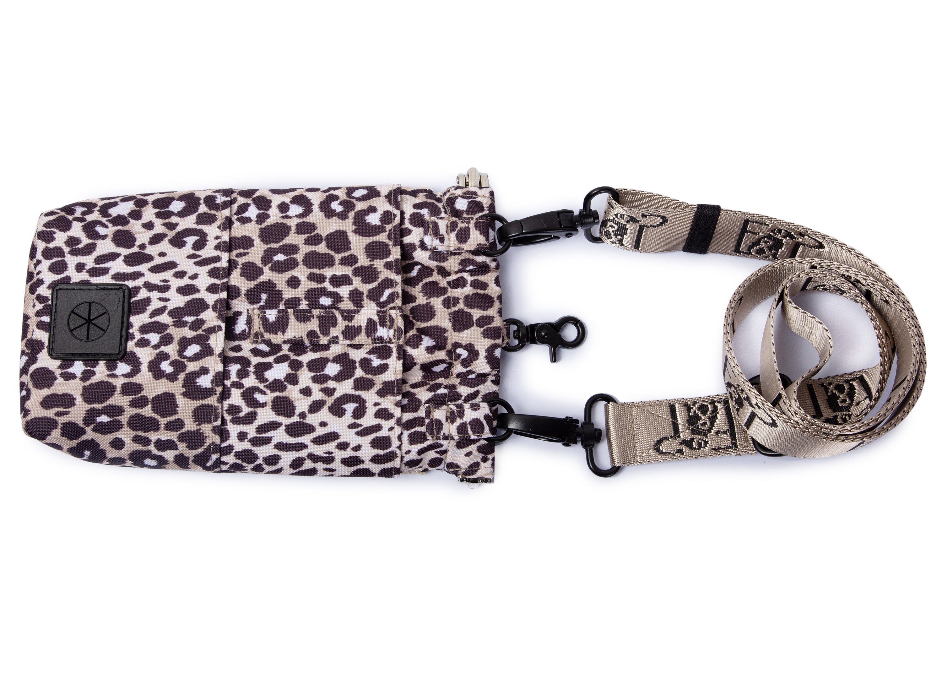 Gassitasche Wau-to-go, Modell  Leo Dark, sytlisches Leo-Muster mit Kotbeutelspender