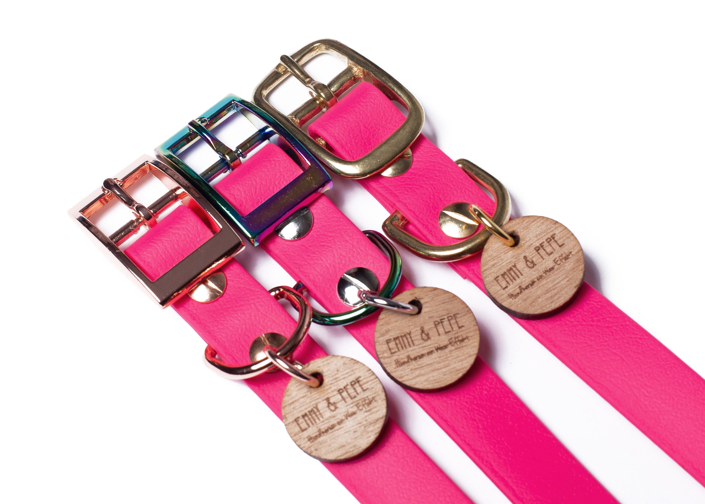 Biothane Halsband Pink