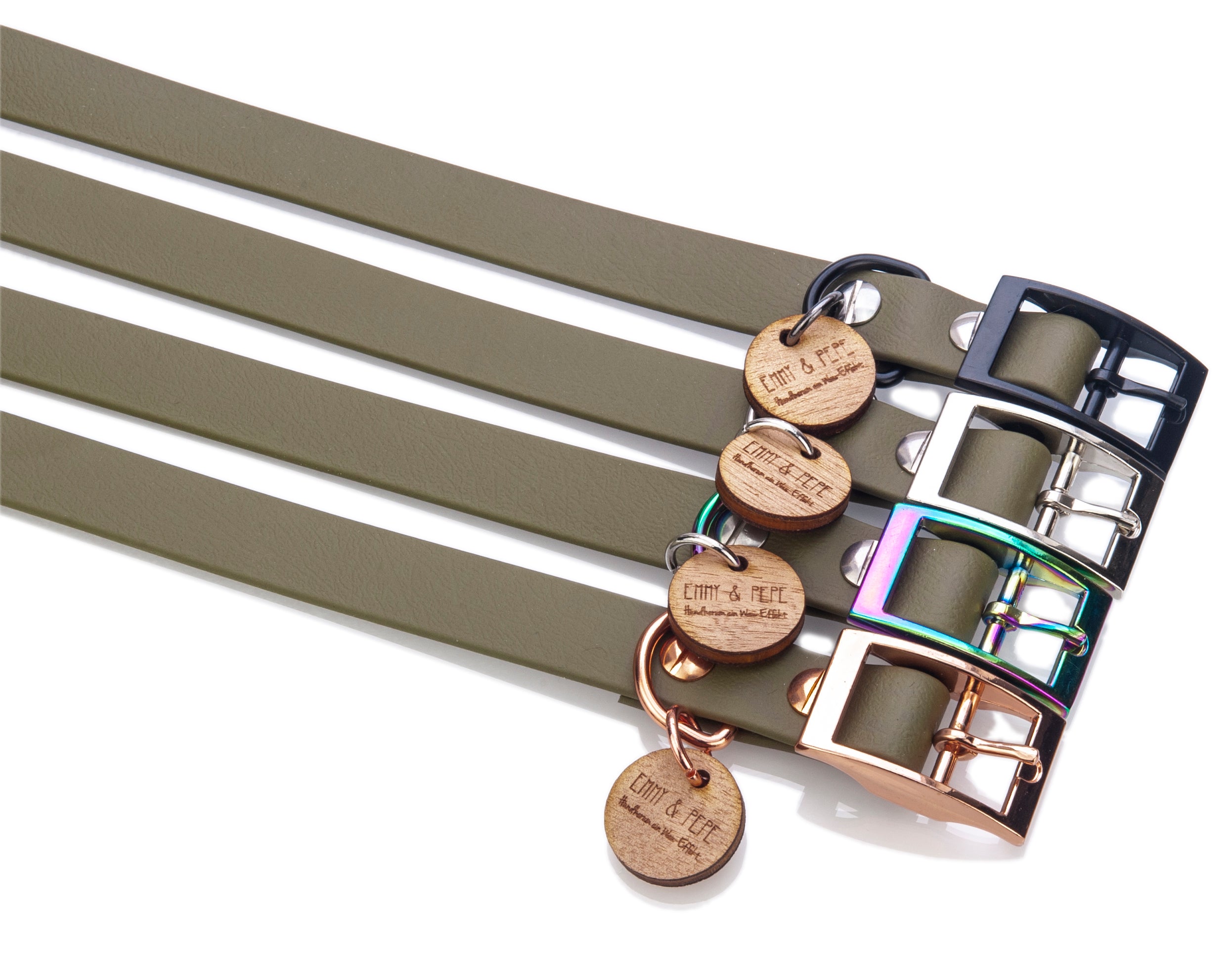 Biothane Halsband Olive