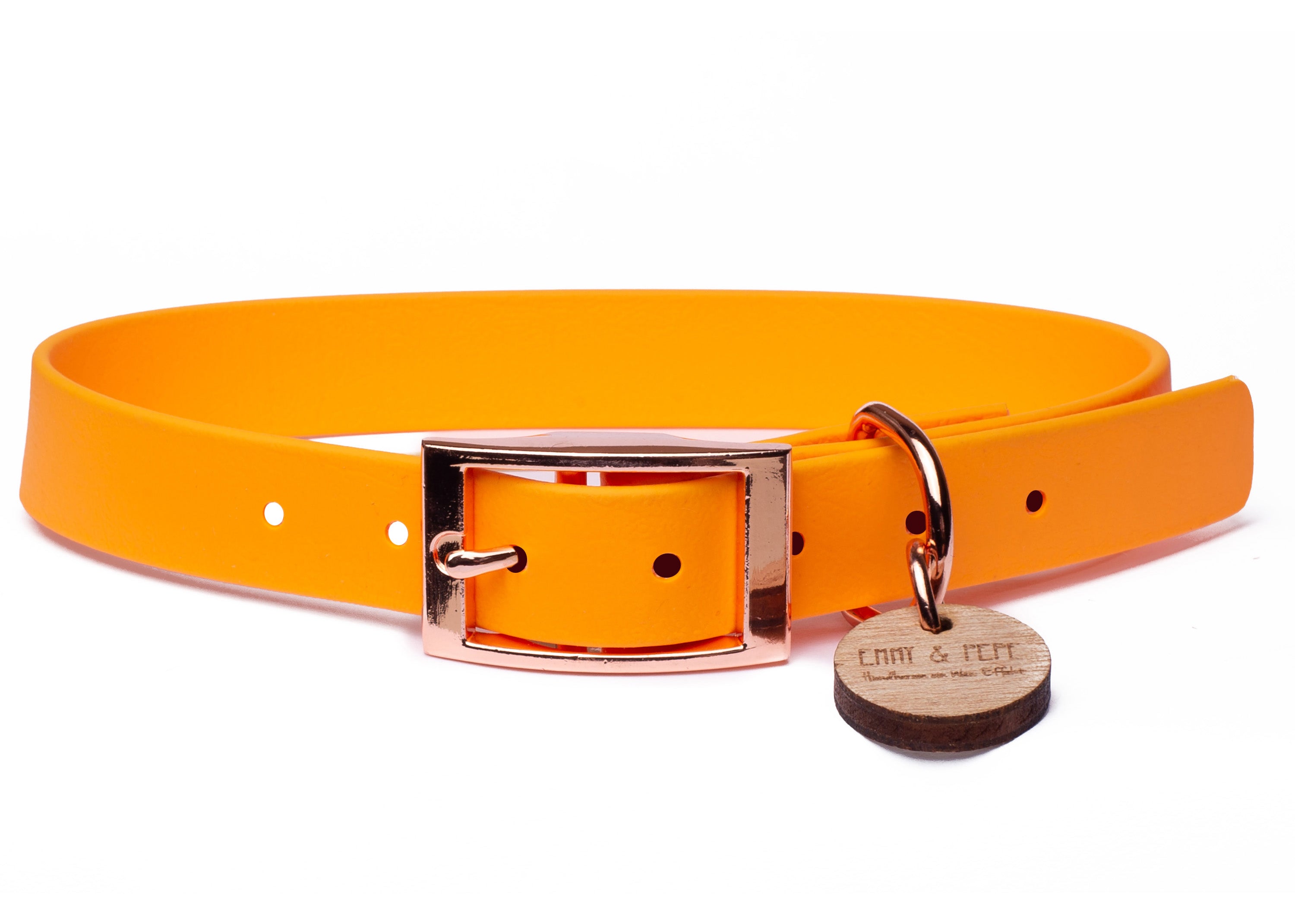 Biothane Halsband Neon Orange