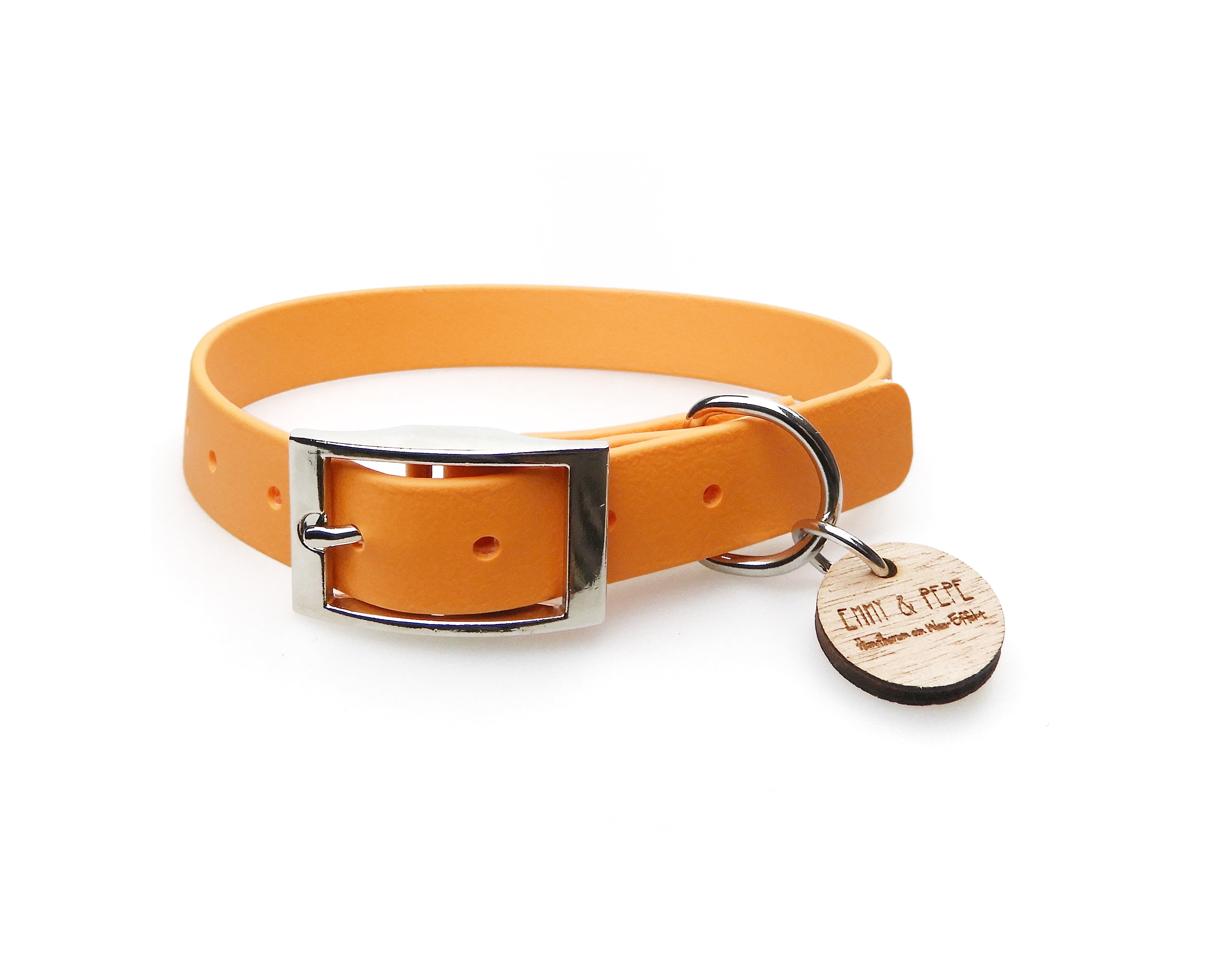 Biothane Halsband Neon Orange