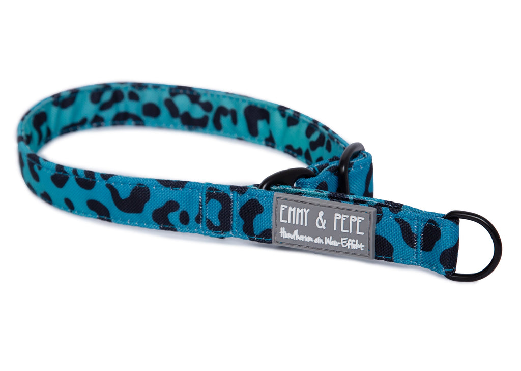Zugstopp-Halsband Modell Leo Aqua 1.5cm,2cm,3cm,4cm Dark Cyan