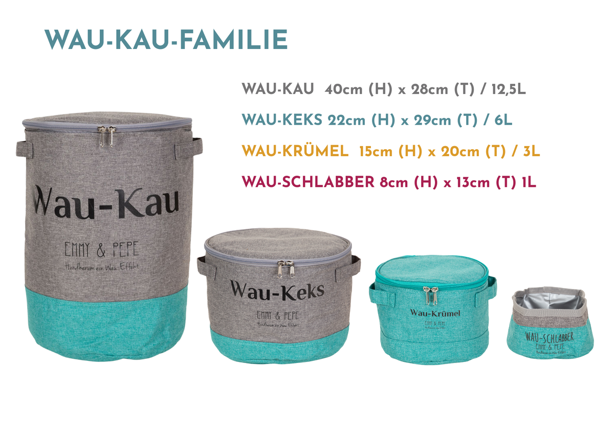 Wau-Keks Futtersack Black