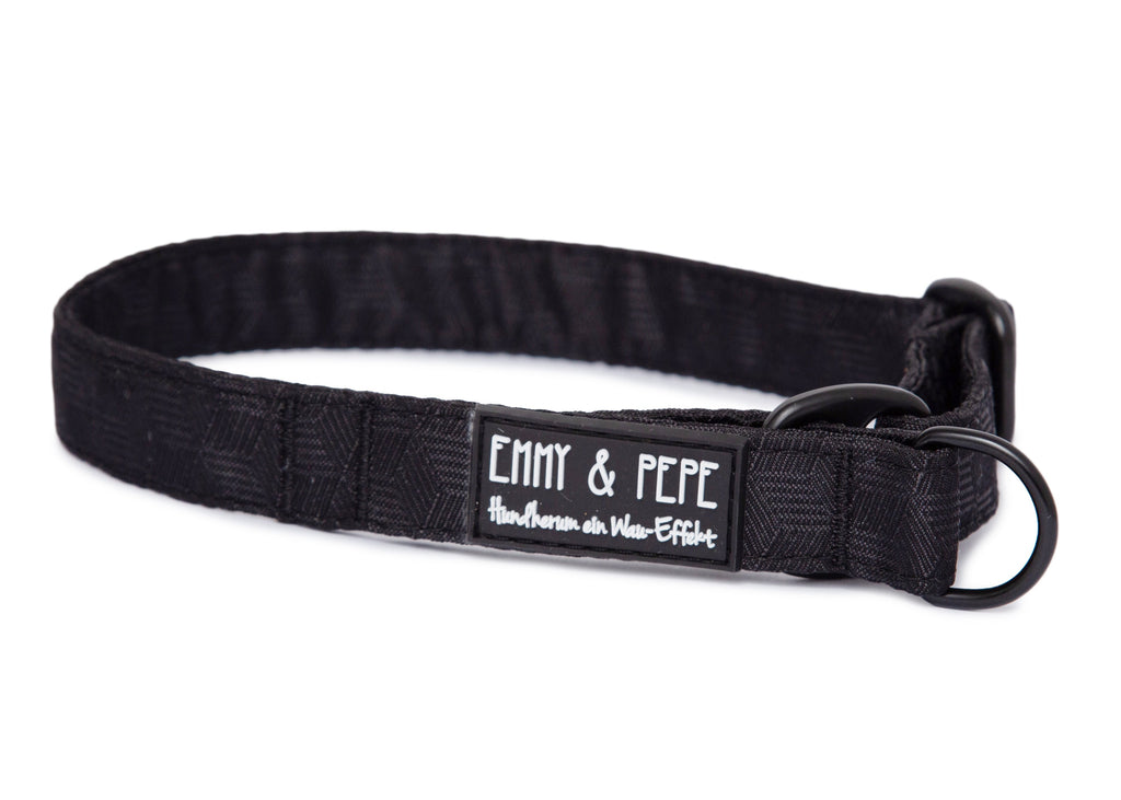 Zugstopp-Halsband Fröhliches Schwarz 1.5cm,2cm,3cm,4cm mit Verschluss in Dark Slate Gray