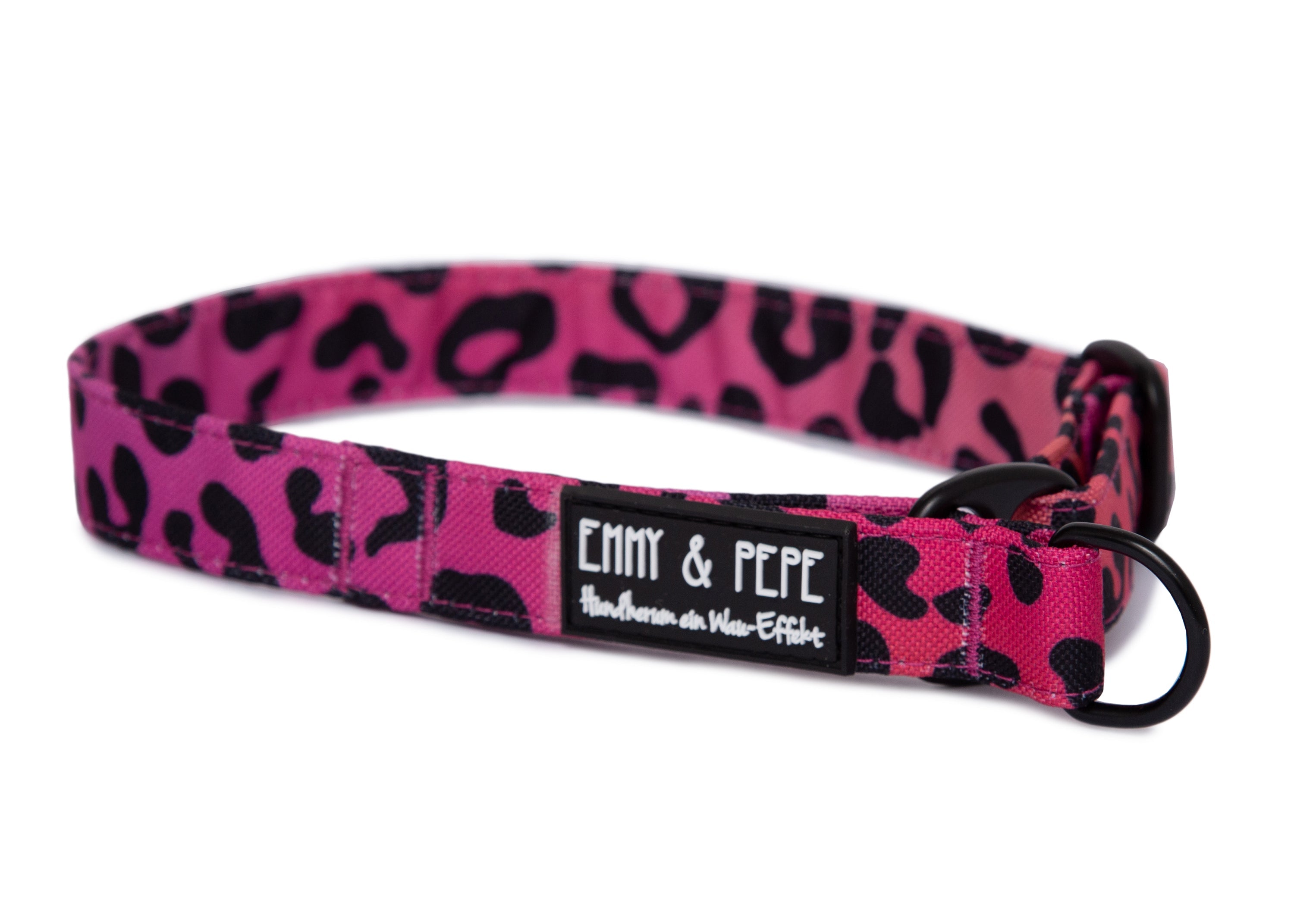 Zugstopp-Halsband Leo Pink in den Breiten 1.5cm,2cm,3cm,4cm 