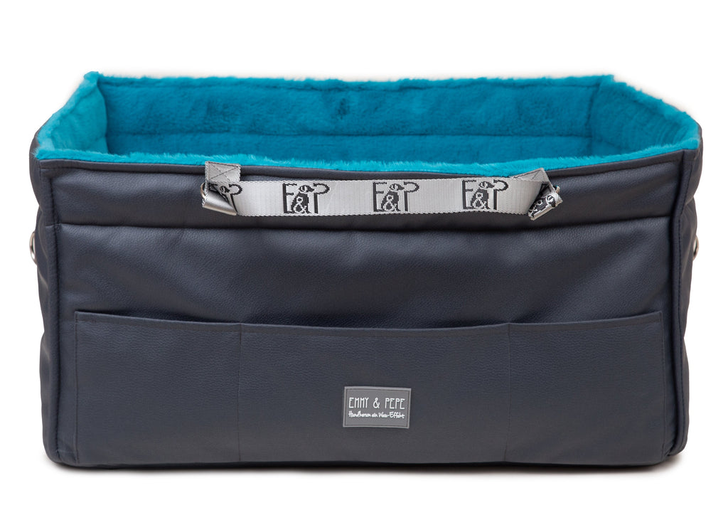 Frontalansicht Reisekörbchen Wau-Snuggle Midnight Oval / XS,Oval / S,Oval / M,Oval / L,Rechteckig / XS,Rechteckig / S,Rechteckig / M,Rechteckig / L Dark Slate Gray