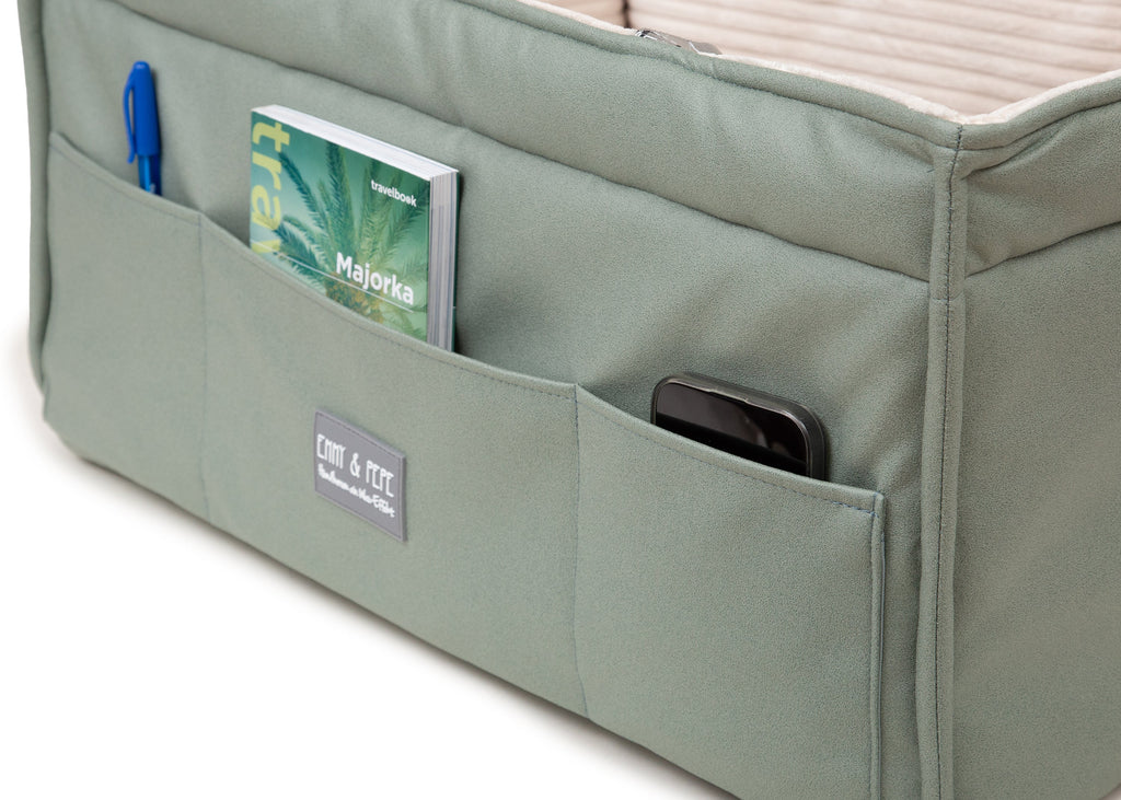 Ansicht der Tasche Detailansicht Vorderseite Wau-Snuggle Salbei Oval / XS,Oval / S,Oval / M,Oval / L,Rechteckig / XS,Rechteckig / S,Rechteckig / M,Rechteckig / L Light Slate Gray