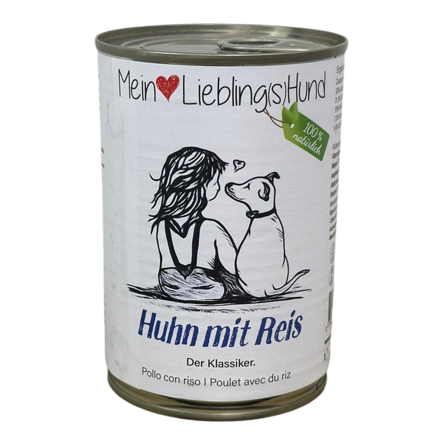 Dosenfutter Hund Lieblingshund Huhn mit Reis 400g,800g Light Gray