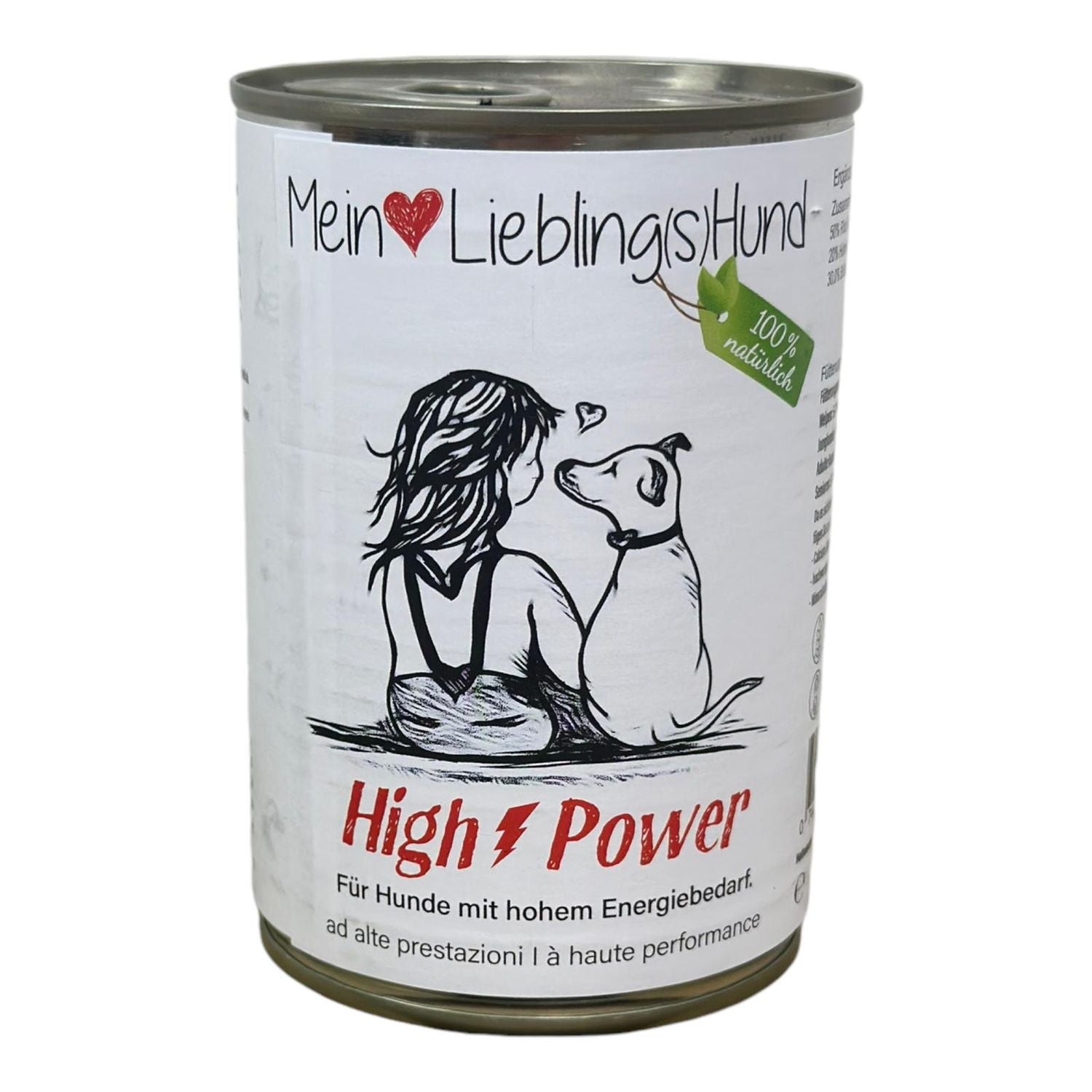 Dosenfutter Hund Lieblingshund High Power 400g,800g Light Gray