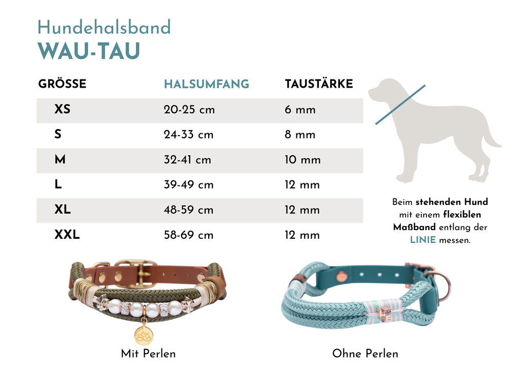 Tauhalsband mit Perlen Lothar