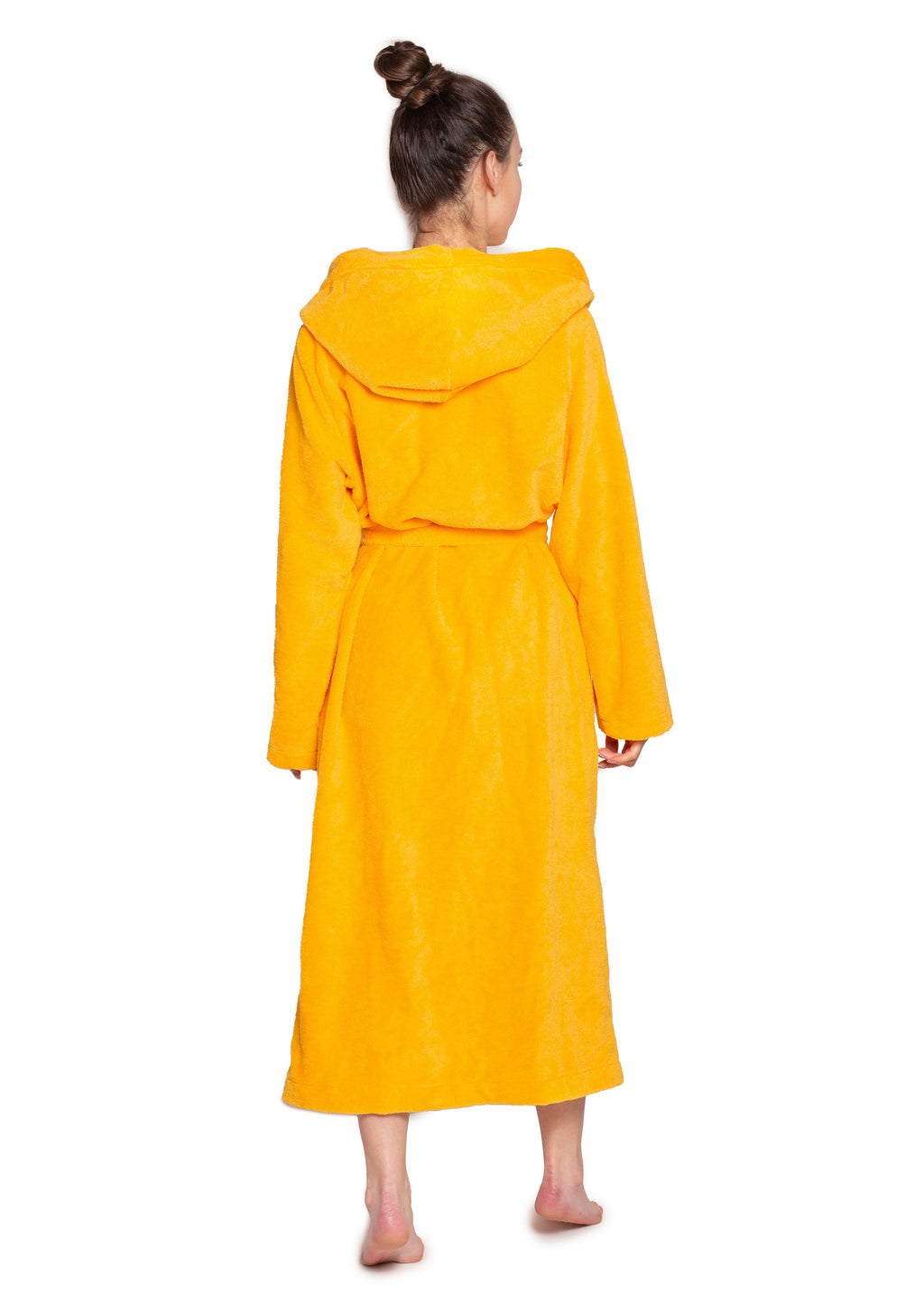 Bamboo Bademantel aus Bambusfaser, Frontalansicht Unisex Shiny Mustard XS/S/M,L/XL/XXL Orange