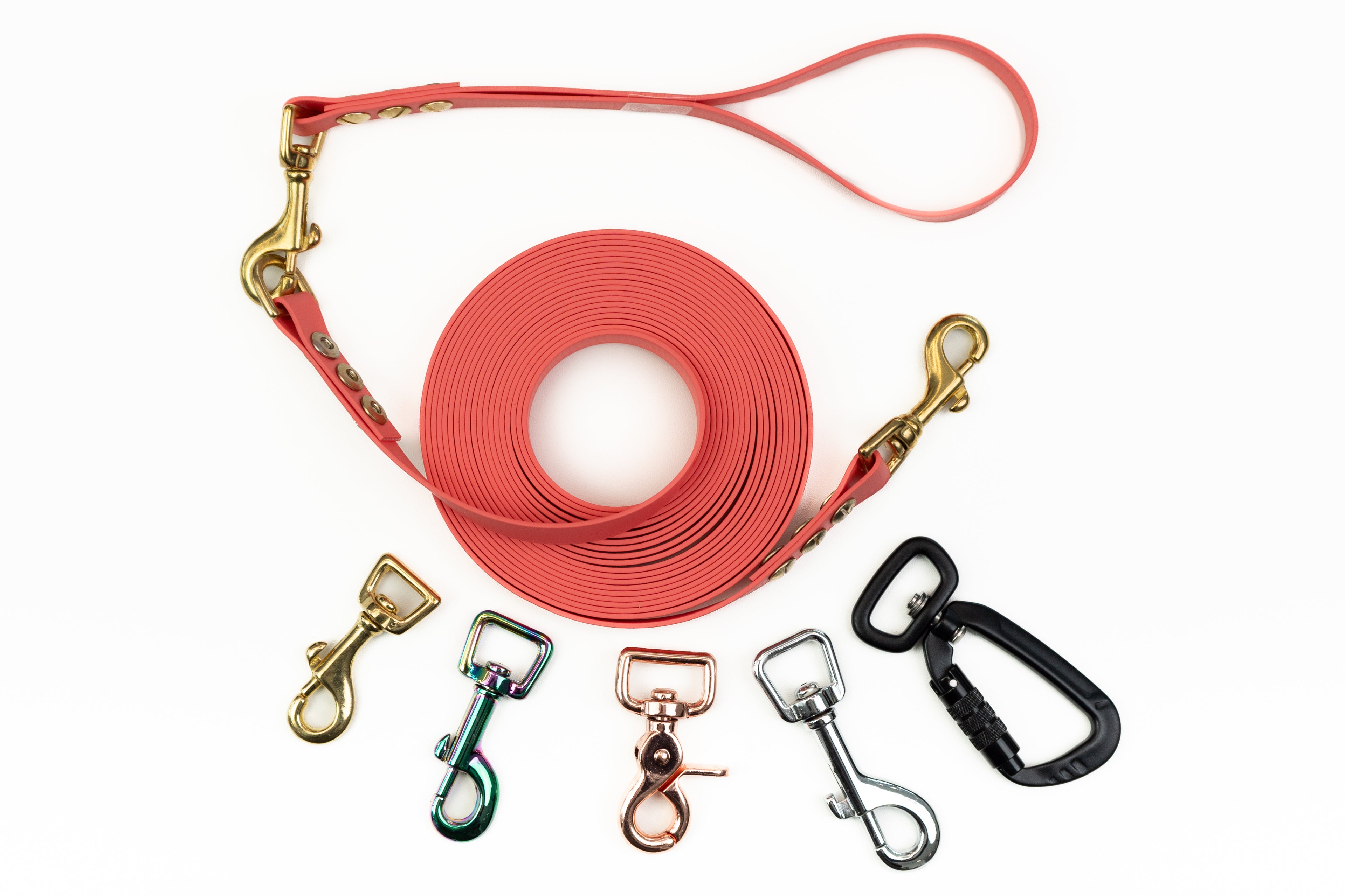 Schleppleine-Apricot-19mm-5m-Sicherheitskarabiner-schwarz-mit abnehmbarer Handschlaufe