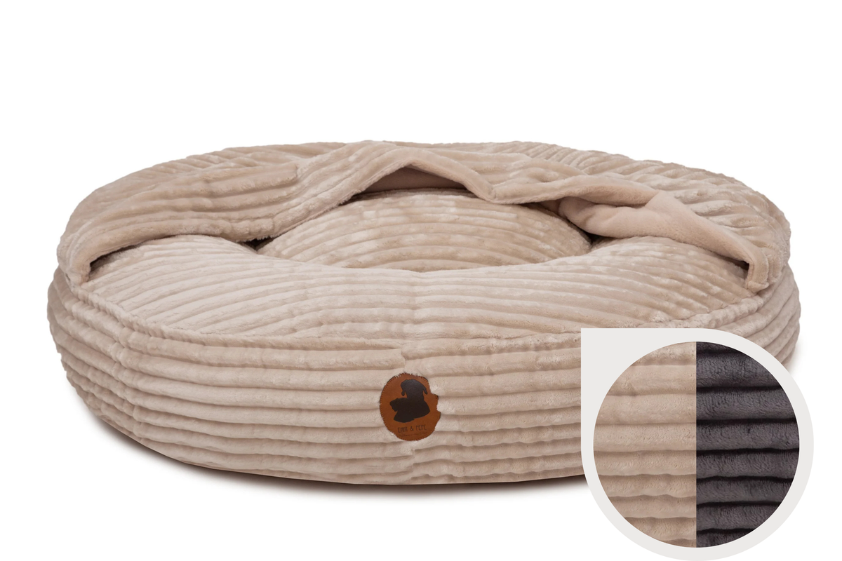 Wau-Bed mit Höhle Kuschelcord