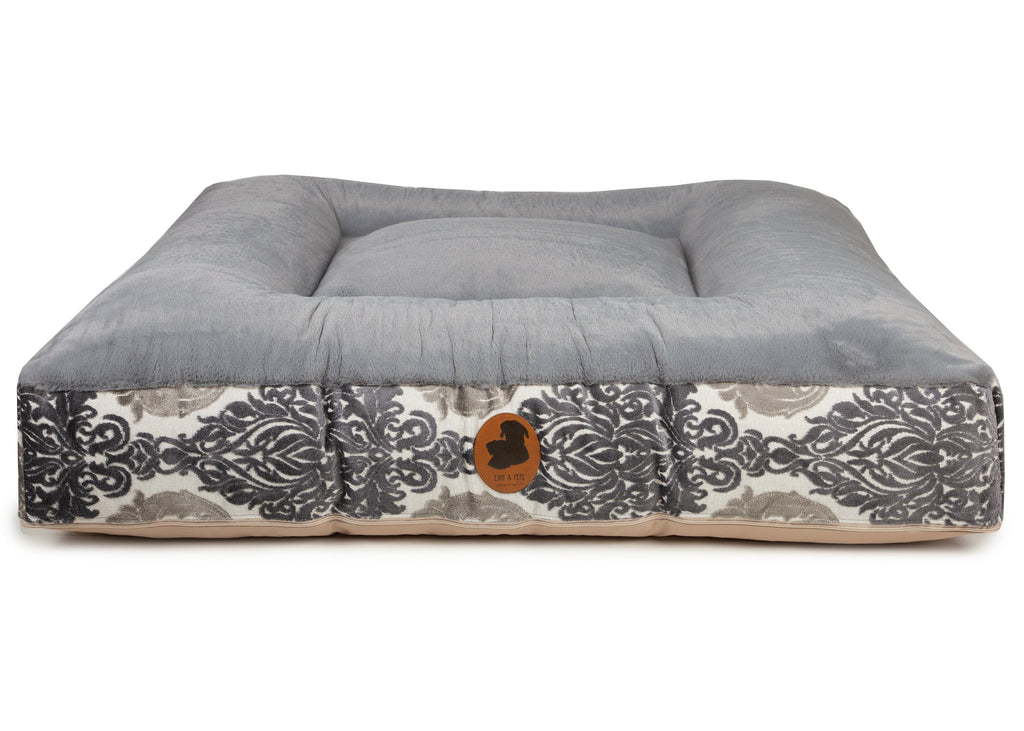 Wechselbezug für orthopädisches Hundebett Barock Grey / Eckig / S (80x60cm),Grey / Eckig / L (120x100cm),Grey / Eckig / XL (140x120cm) Light Slate Gray