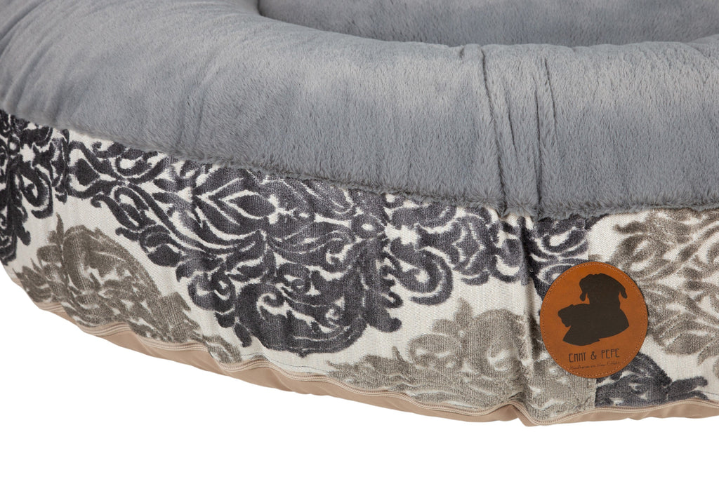 Wechselbezug für orthopädisches Hundebett Barock Taupe / Oval / S (80x60cm),Taupe / Oval / M (100x80cm),Taupe / Oval / L (120x100cm),Taupe / Oval / XL (140x120cm),Taupe / Eckig / S (80x60cm),Taupe / Eckig / M (100x80cm),Taupe / Eckig / L (120x100cm),Taupe / Eckig / XL (140x120cm),Grey / Oval / S (80x60cm),Grey / Oval / M (100x80cm),Grey / Oval / L (120x100cm),Grey / Oval / XL (140x120cm),Grey / Eckig / S (80x60cm),Grey / Eckig / M (100x80cm),Grey / Eckig / L (120x100cm),Grey / Eckig / XL (140x120cm),Rosa /