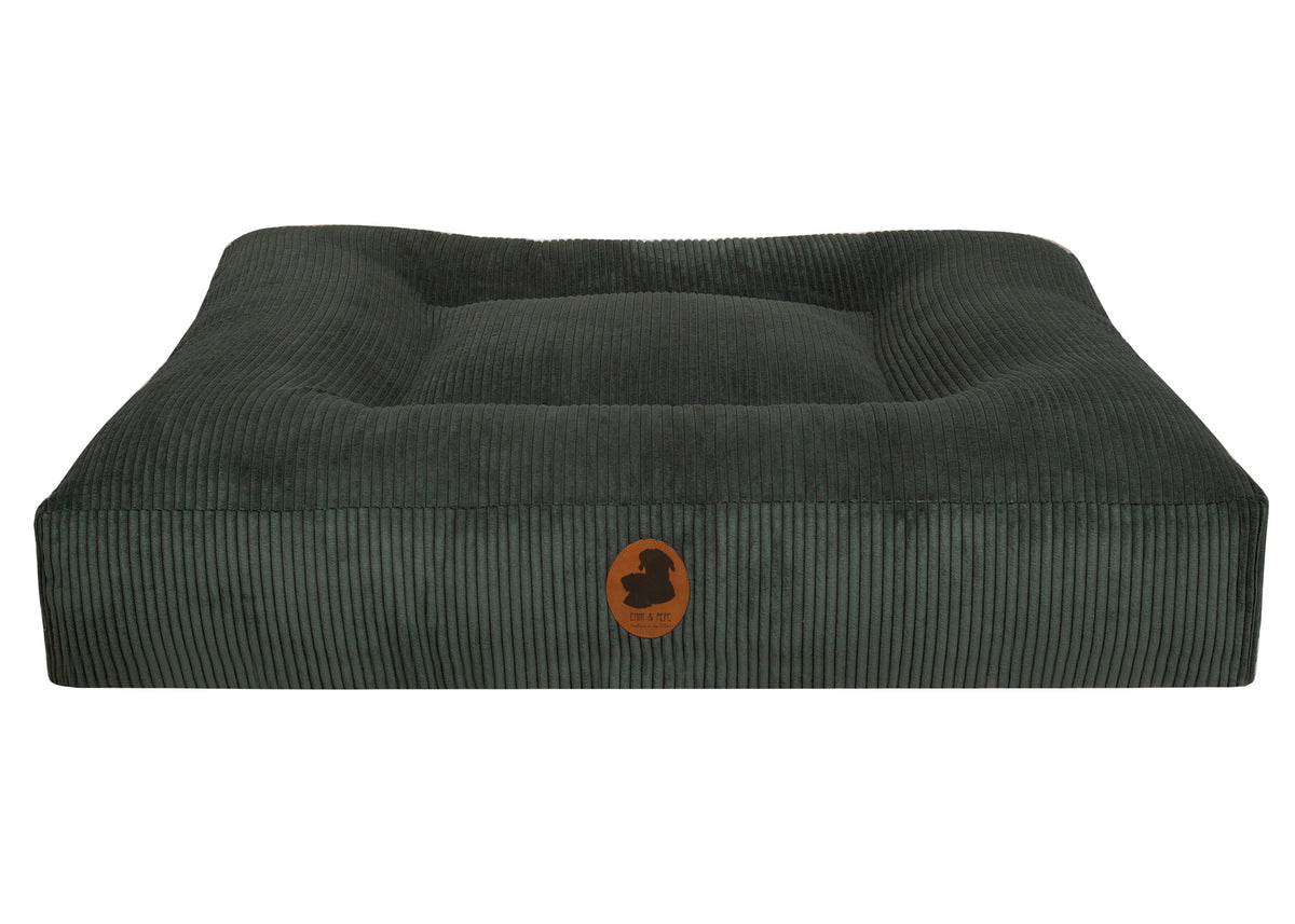 Wau-Bed orthopädisches Hundebett Cord Green / Oval / S (80x60cm),Green / Oval / M (100x80cm),Green / Oval / L (120x100cm),Green / Oval / XL (140x120cm),Green / Eckig / S (80x60cm),Green / Eckig / M (100x80cm),Green / Eckig / L (120x100cm),Green / Eckig / XL (140x120cm) Dark Slate Gray