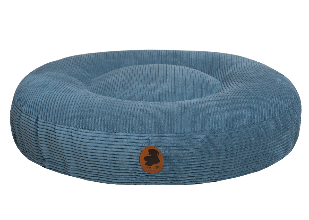 Wau-Bed orthopädisches Hundebett Cord Jeans / Oval / S (80x60cm),Jeans / Oval / M (100x80cm),Jeans / Oval / L (120x100cm),Jeans / Oval / XL (140x120cm) Dim Gray