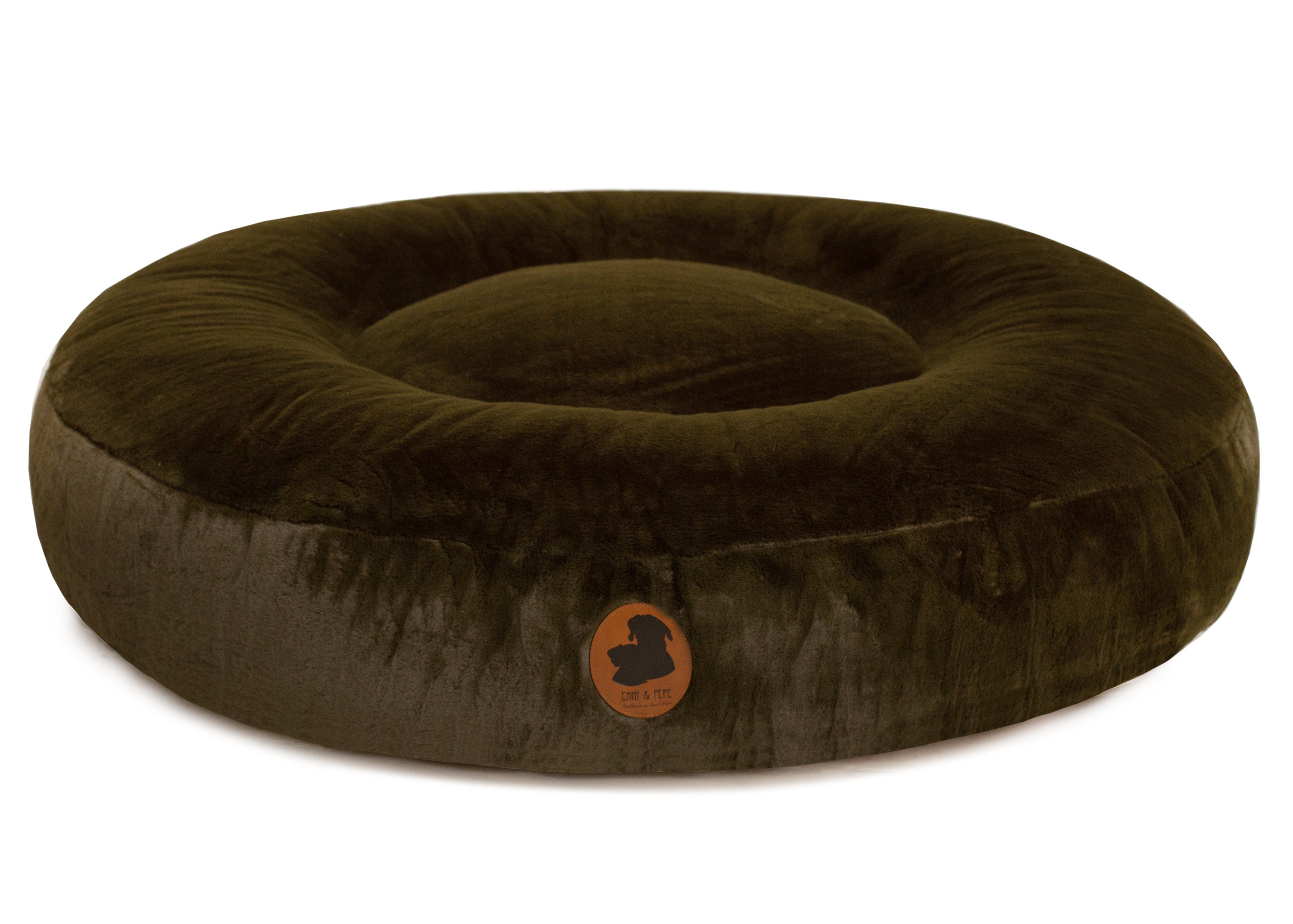 Wau-Bed orthopädisches Hundebett Olive Oval S (80x60cm),Oval M (100x80cm),Oval L (120x100cm),Oval XL (140x120cm) Black