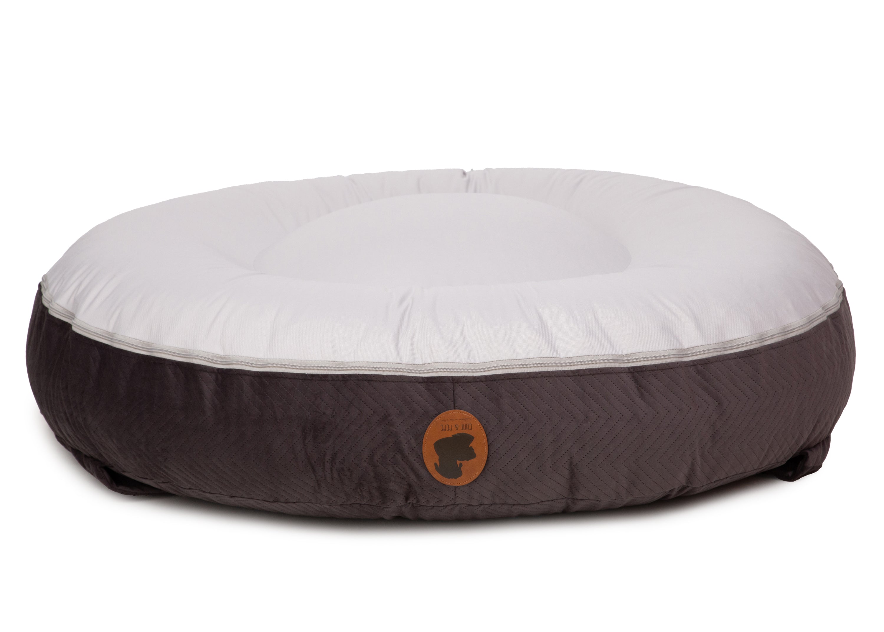 Wechselbezug orthopädisches Hundebett mit Höhle ZickZack Taupe / Oval / S (80x60cm),Taupe / Oval / M (100x80cm),Taupe / Oval / L (120x100cm),Taupe / Oval / XL (140x120cm),Taupe / Eckig / S (80x60cm),Taupe / Eckig / M (100x80cm),Taupe / Eckig / L (120x100cm),Taupe / Eckig / XL (140x120cm),Dark Grey / Oval / S (80x60cm),Dark Grey / Oval / M (100x80cm),Dark Grey / Oval / L (120x100cm),Dark Grey / Oval / XL (140x120cm),Dark Grey / Eckig / S (80x60cm),Dark Grey / Eckig / M (100x80cm),Dark Grey / Eckig / L (120x1