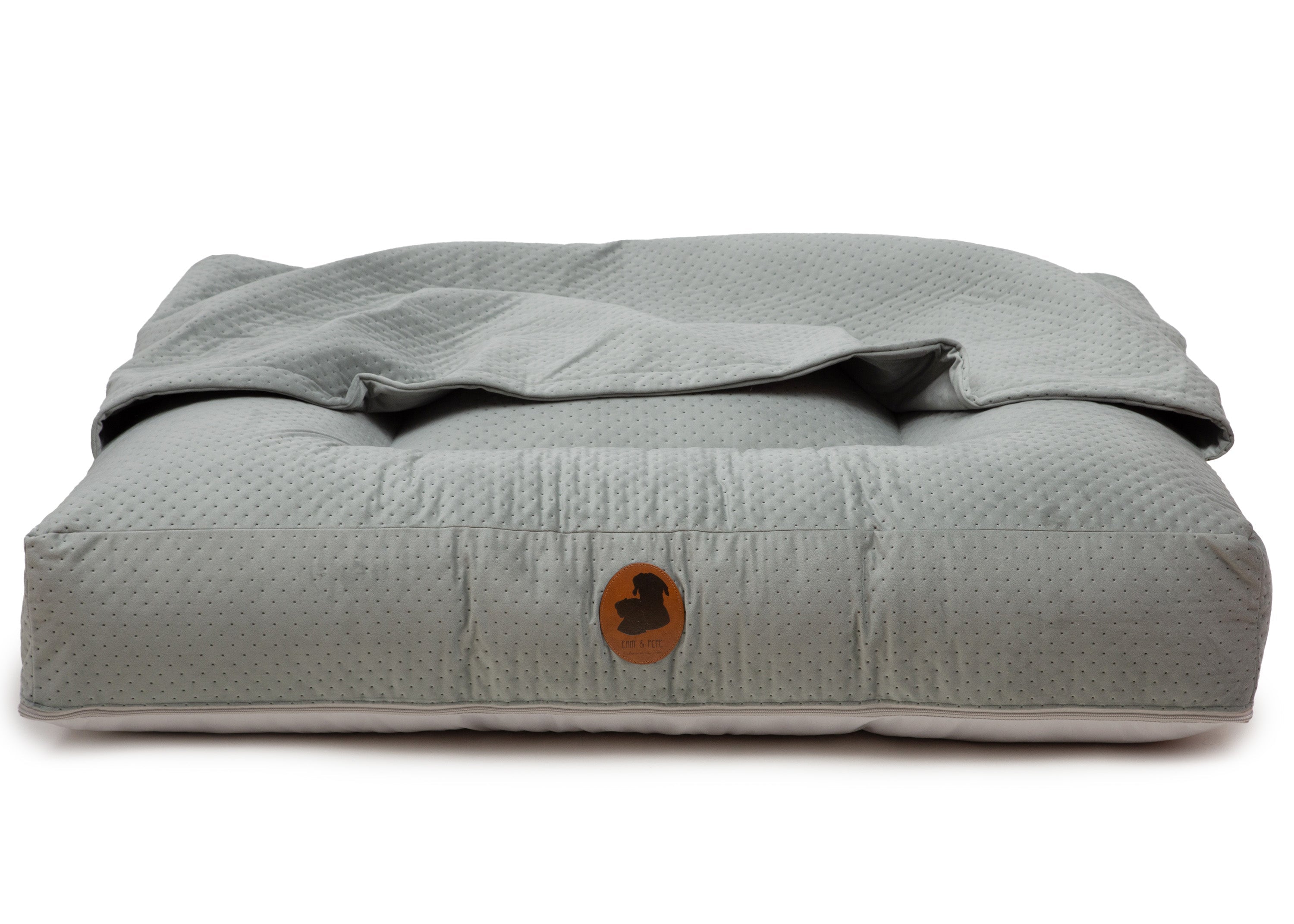 Wau-Bed orthopädisches Hundebett mit Höhle Dot Mint / Eckig / S (80x60cm),Mint / Eckig / M (100x80cm),Mint / Eckig / L (120x100cm),Mint / Eckig / XL (140x120cm) Light Slate Gray