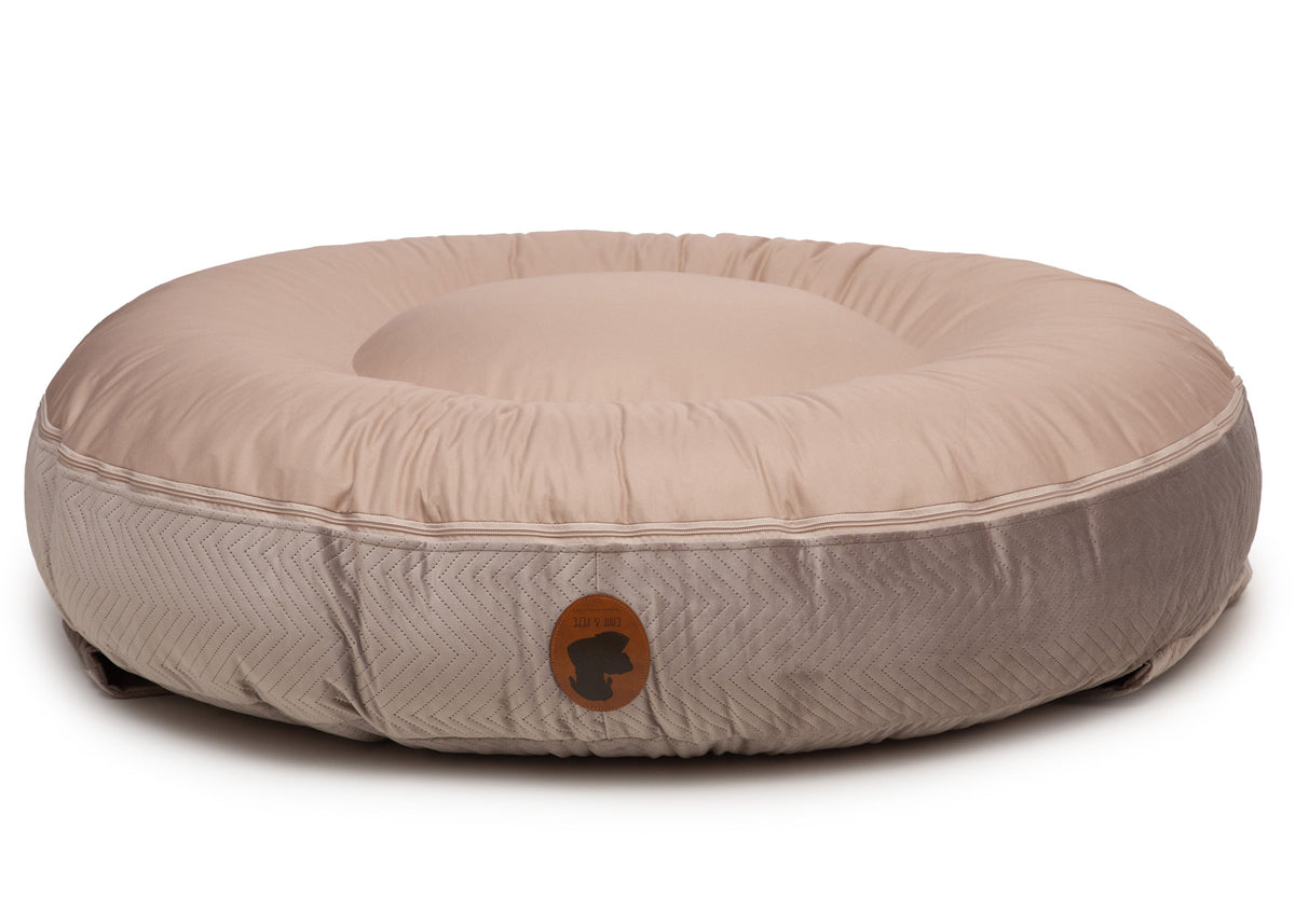 Wechselbezug orthopädisches Hundebett mit Höhle ZickZack Taupe / Oval / S (80x60cm),Taupe / Oval / M (100x80cm),Taupe / Oval / L (120x100cm),Taupe / Oval / XL (140x120cm),Taupe / Eckig / S (80x60cm),Taupe / Eckig / M (100x80cm),Taupe / Eckig / L (120x100cm),Taupe / Eckig / XL (140x120cm),Dark Grey / Oval / S (80x60cm),Dark Grey / Oval / M (100x80cm),Dark Grey / Oval / L (120x100cm),Dark Grey / Oval / XL (140x120cm),Dark Grey / Eckig / S (80x60cm),Dark Grey / Eckig / M (100x80cm),Dark Grey / Eckig / L (120x1
