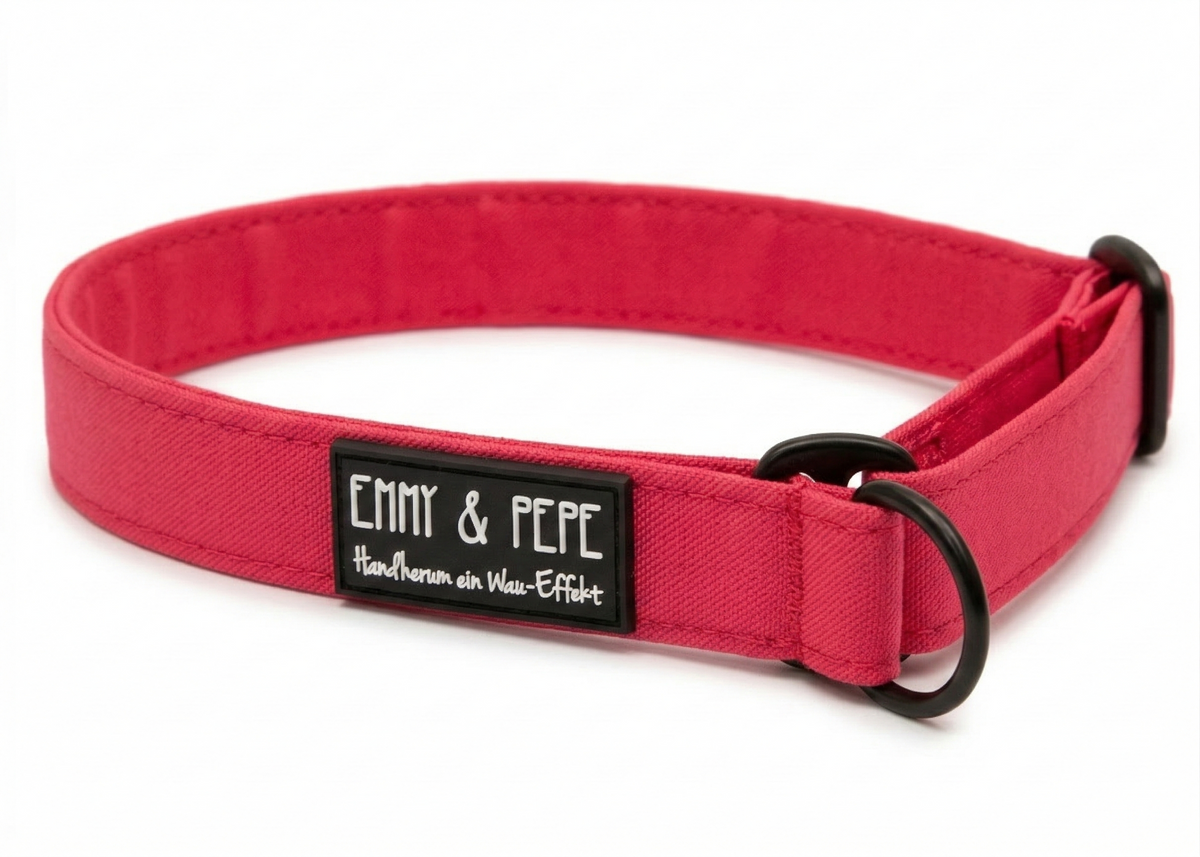 Zugstopp-Halsband Neon Pink