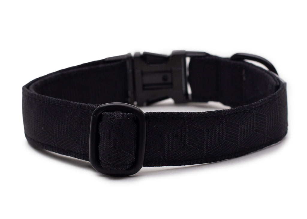 Hundehalsband Fröhliches Schwarz mit Metallschnalle