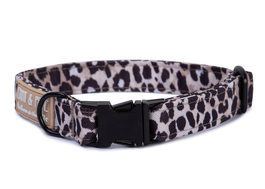 Hundehalsband Leo Dark mit Metallschnalle