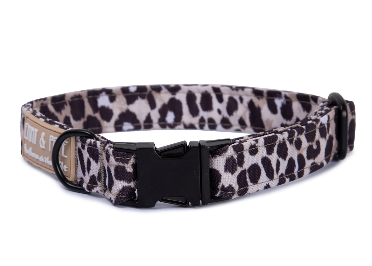 Hundehalsband Leo Dark mit Metallschnalle