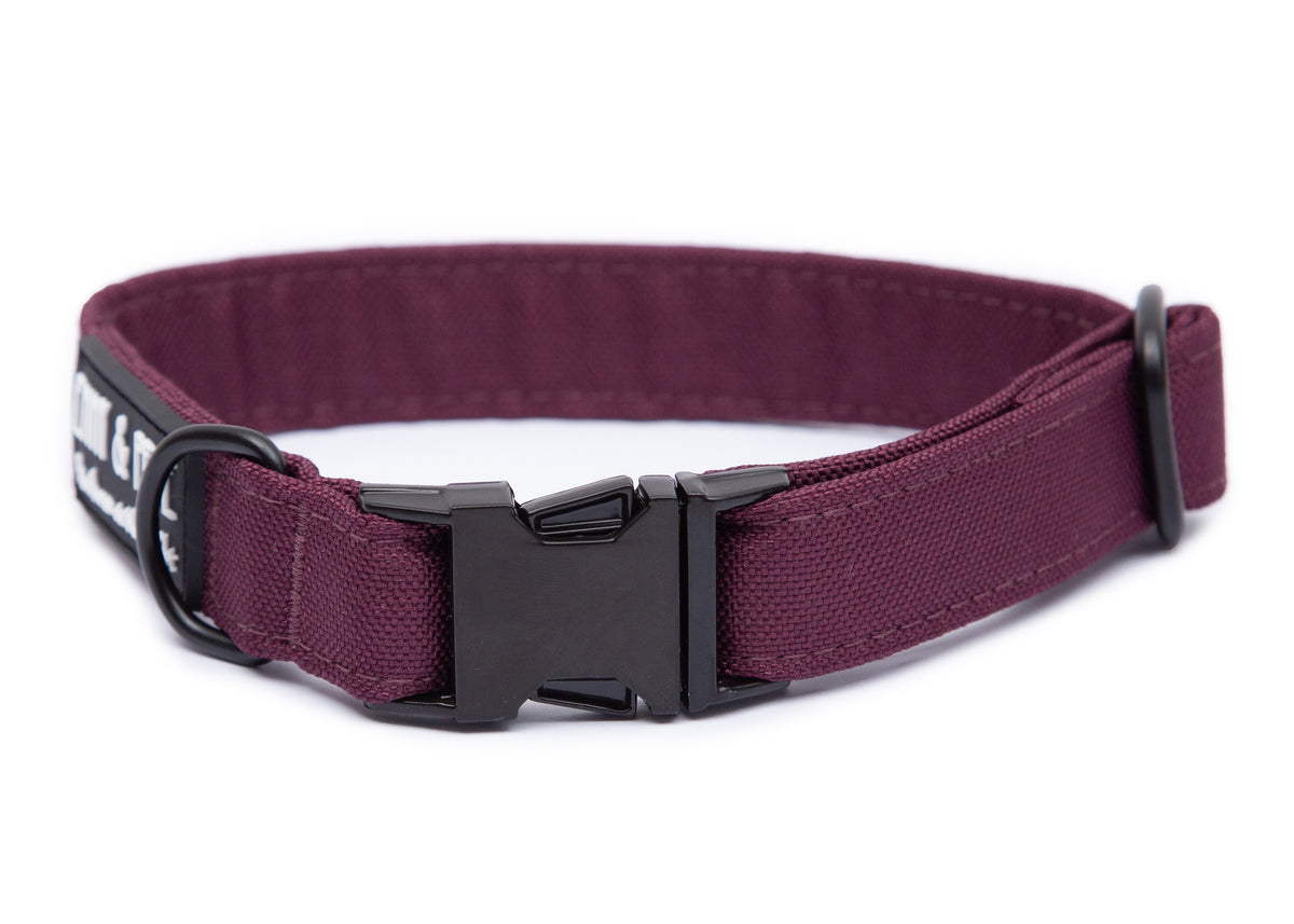 Hundehalsband Pink Berry mit Metallschnalle
