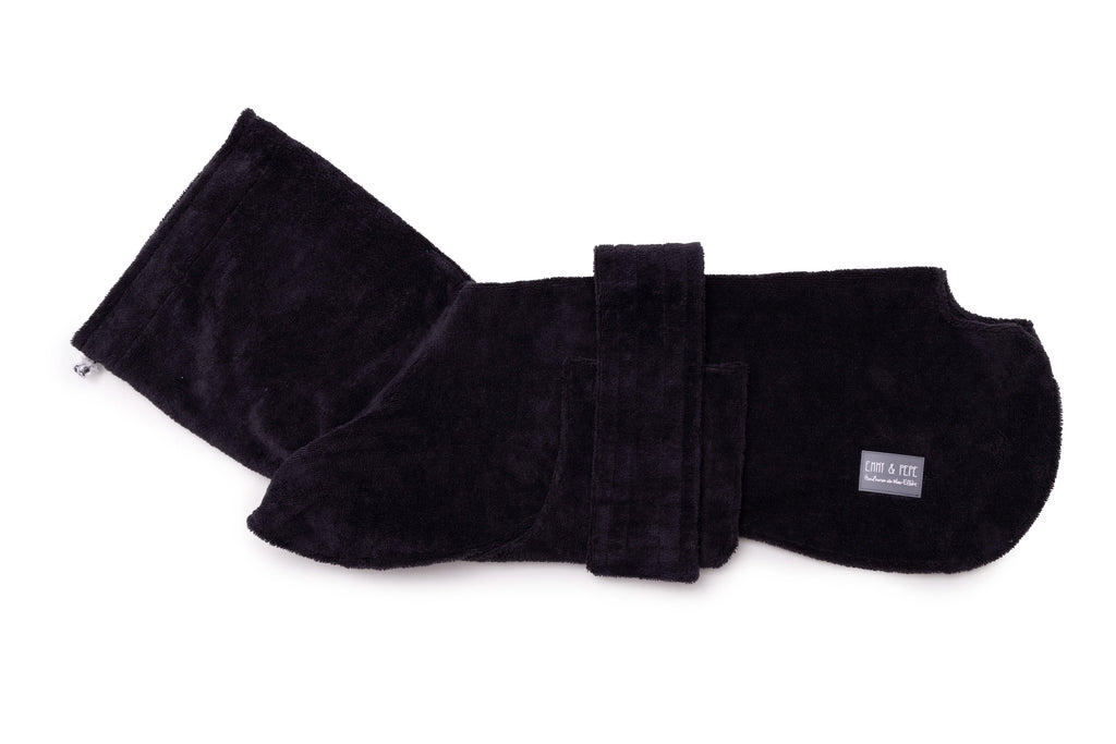 Hundebademantel aus Bambusfaser, Modell Grey , für große und kleine Hunde