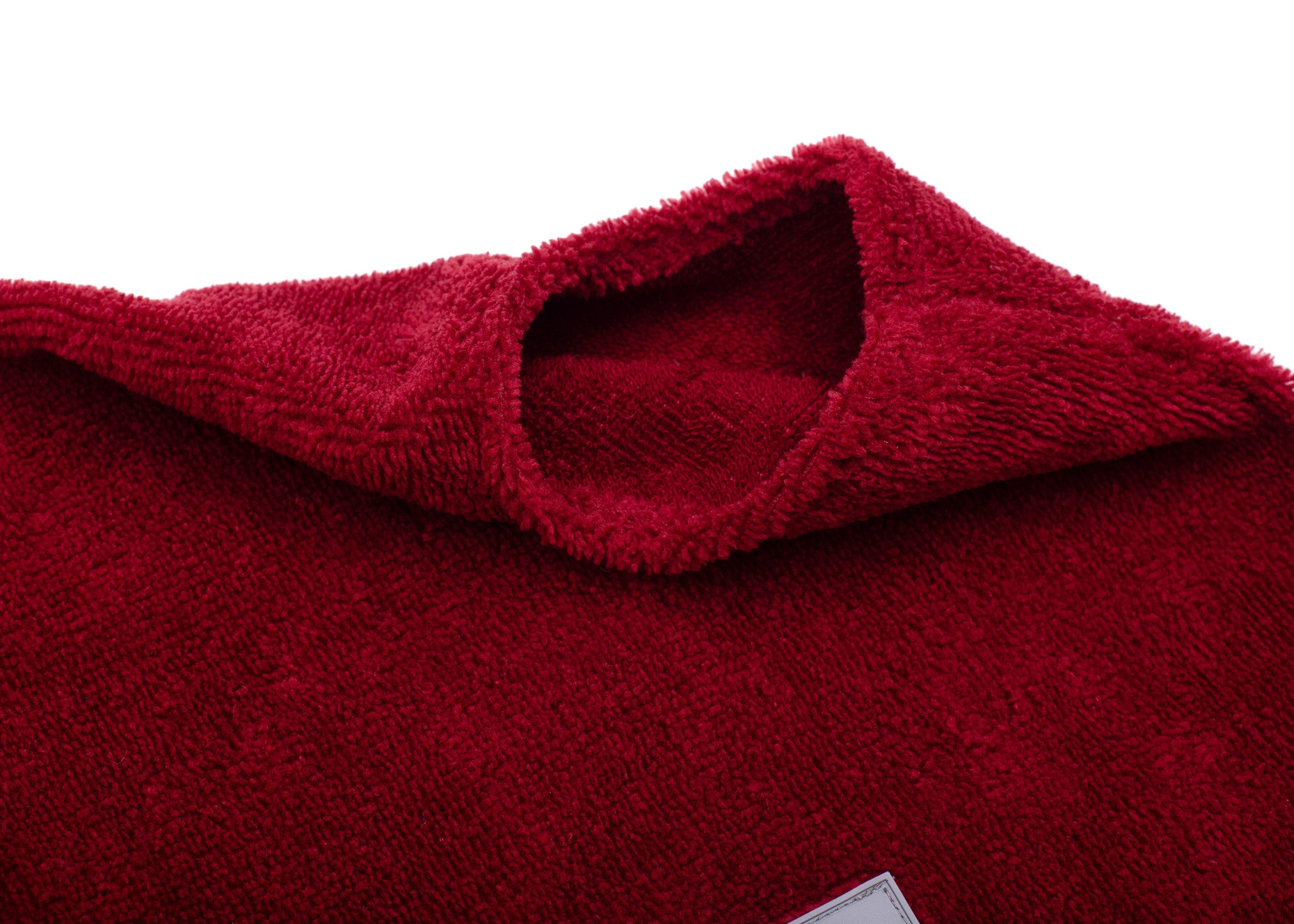 Hundebademantel aus Bambusfaser Beere Detailansicht Rücken